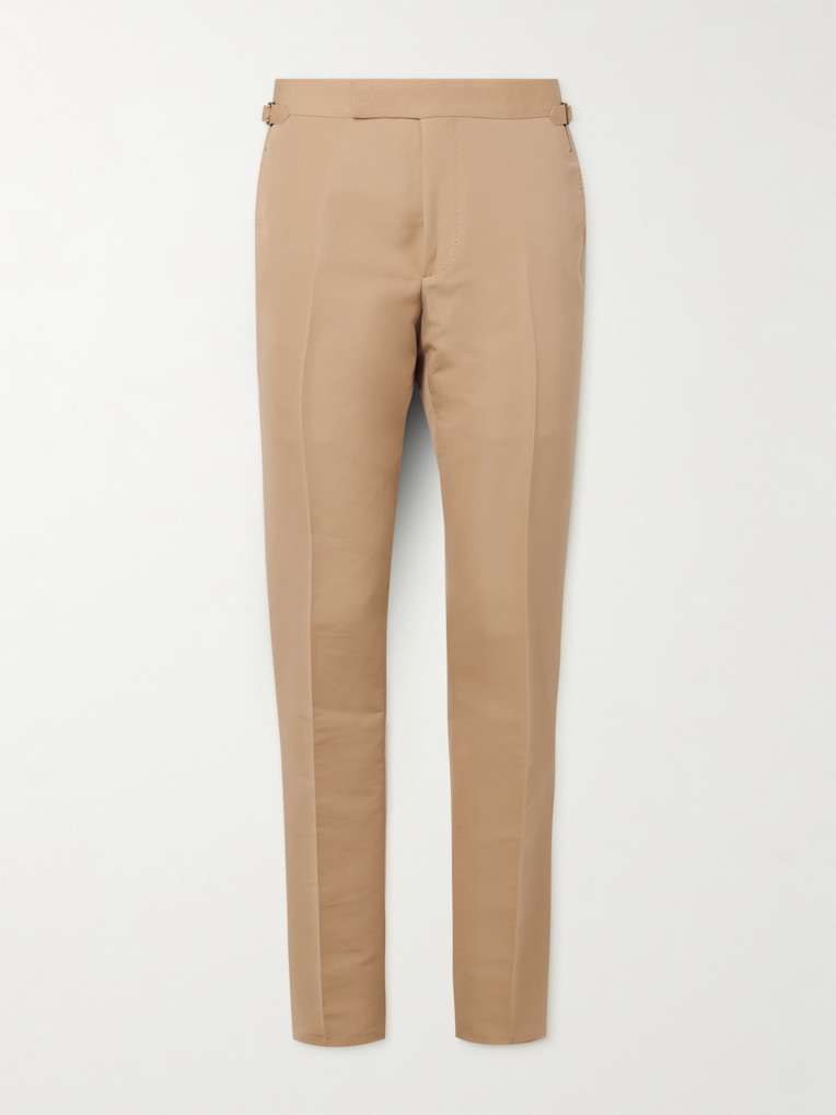 Tom Ford — O'Connor Tapered Cotton and Silk-Blend Trousers