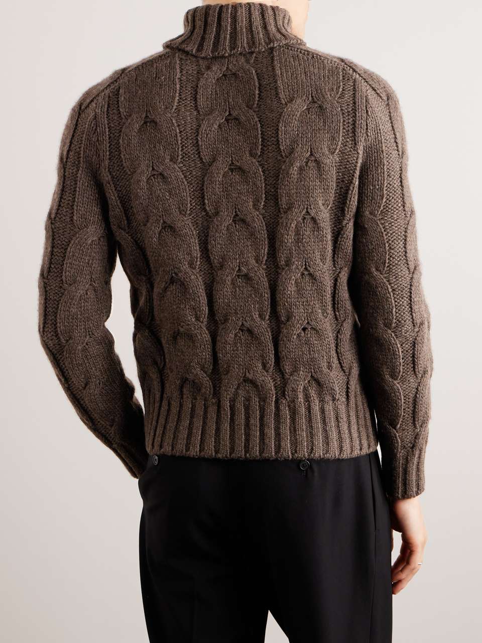 TOM FORD Cable-Knit Wool-Blend Rollneck Sweater | MR PORTER