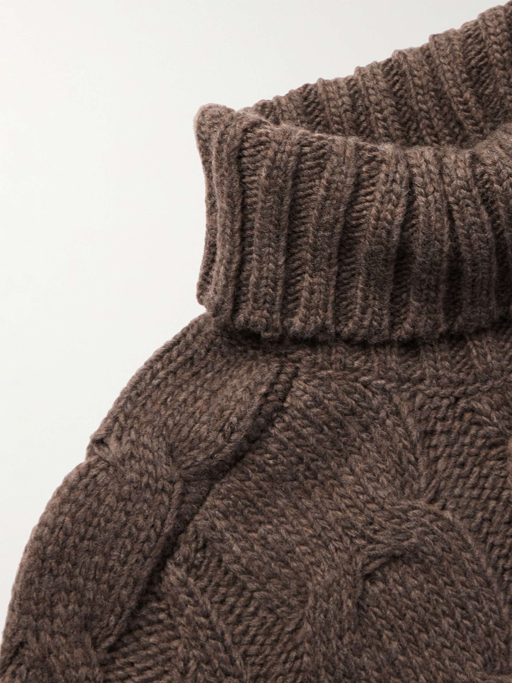 TOM FORD Cable-Knit Wool-Blend Rollneck Sweater for Men | MR PORTER