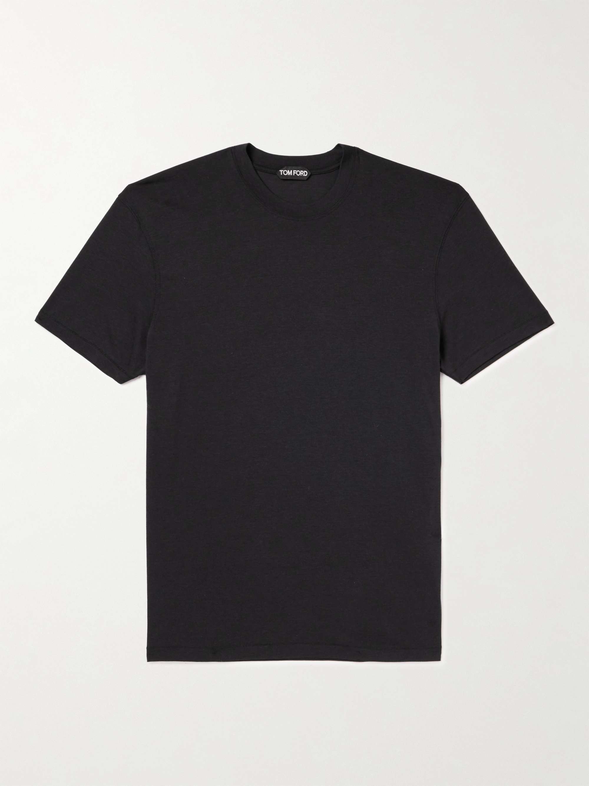 TOM FORD Logo-Embroidered Lyocell and Cotton-Blend Jersey T-Shirt for ...