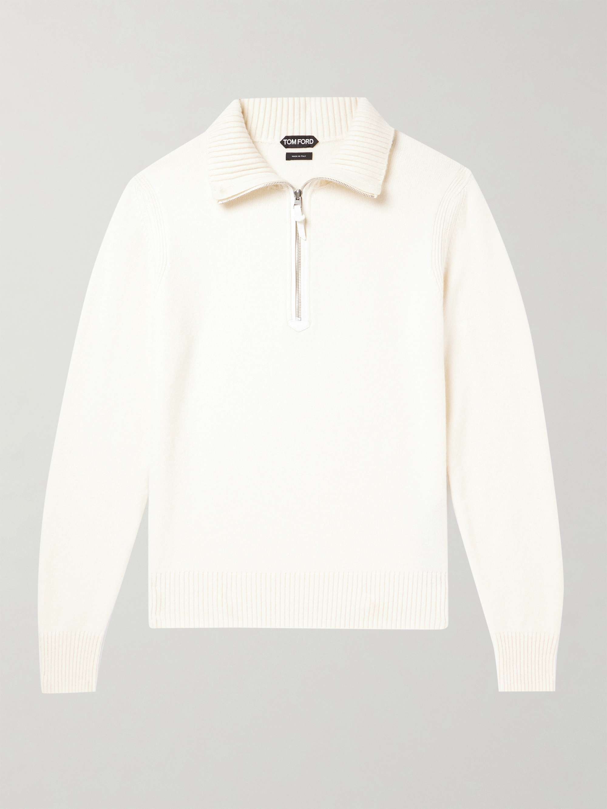 TOM FORD Wool-Blend Half-Zip Sweater for Men | MR PORTER