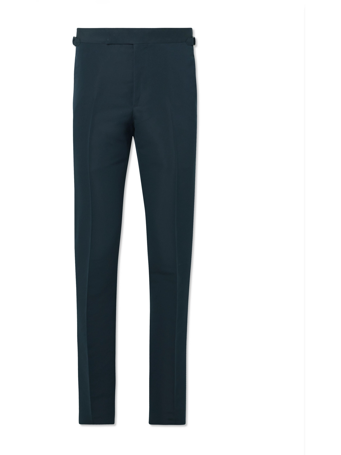 Tom Ford O'connor Tapered Cotton And Silk-blend Trousers In Black