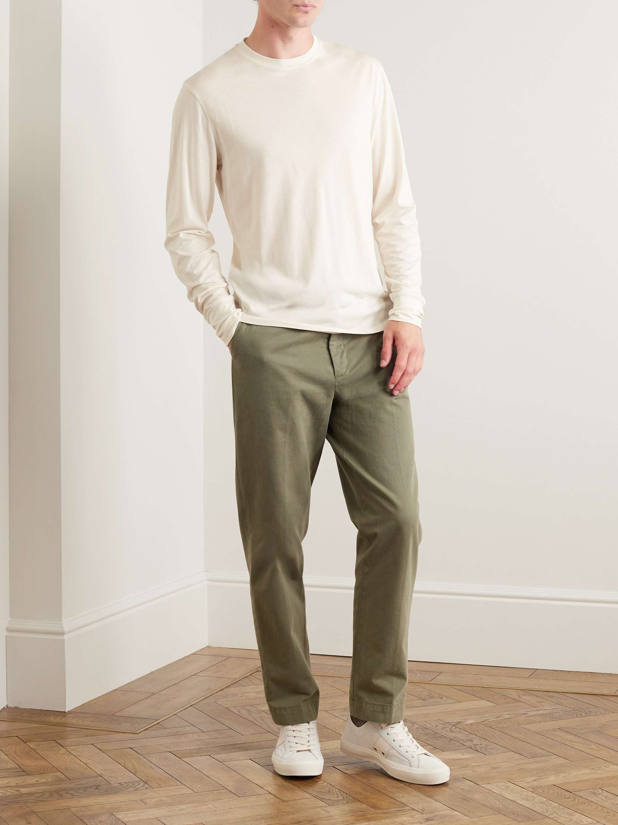 TOM FORD long-sleeve lyocell shirt - White