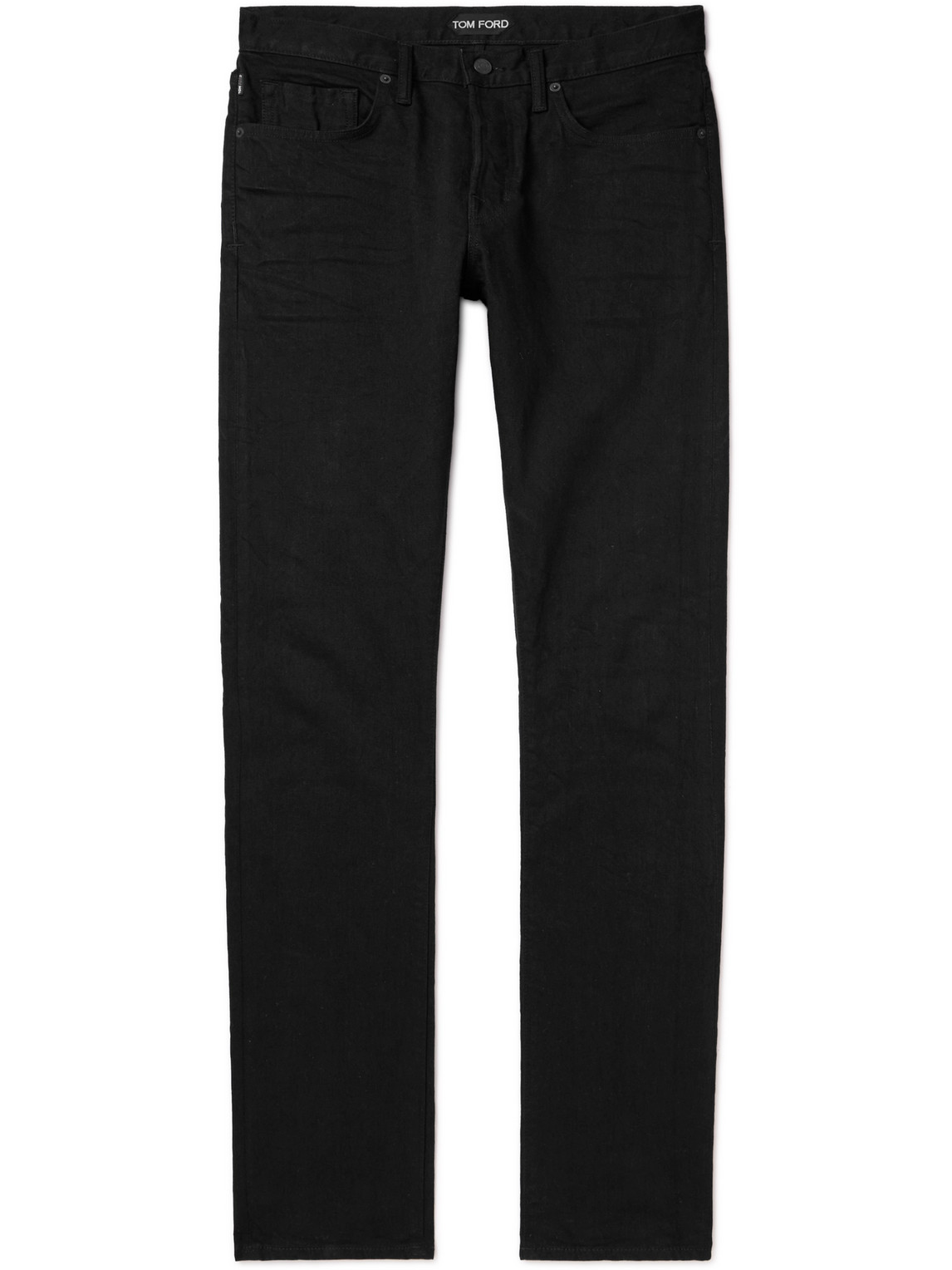 Shop Tom Ford Slim-fit Straight-leg Jeans In Black