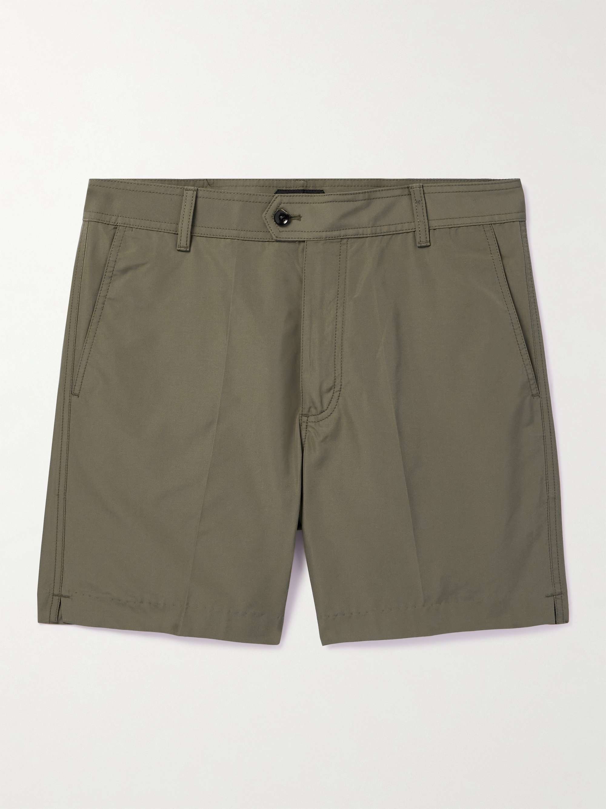 ASPESI elasticated-waist poplin shorts - Brown