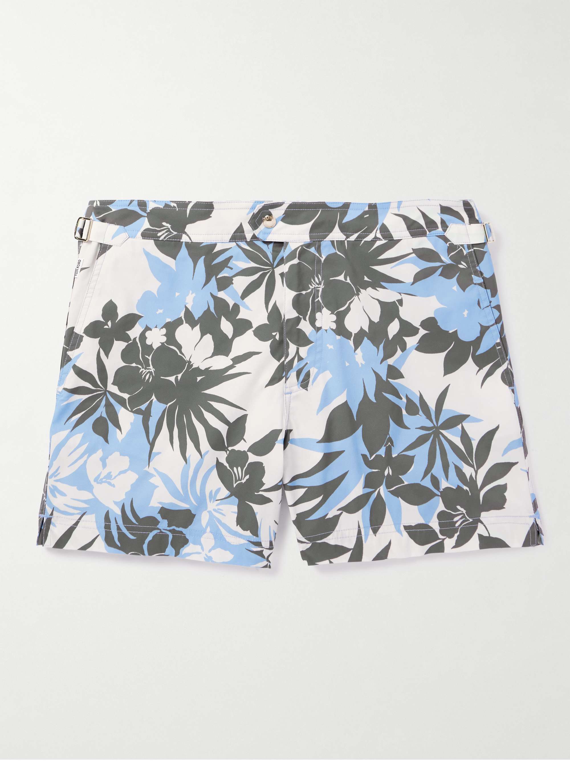 TOM FORD Slim-Fit Short-Length Floral-Print Swim Shorts for Men | MR PORTER