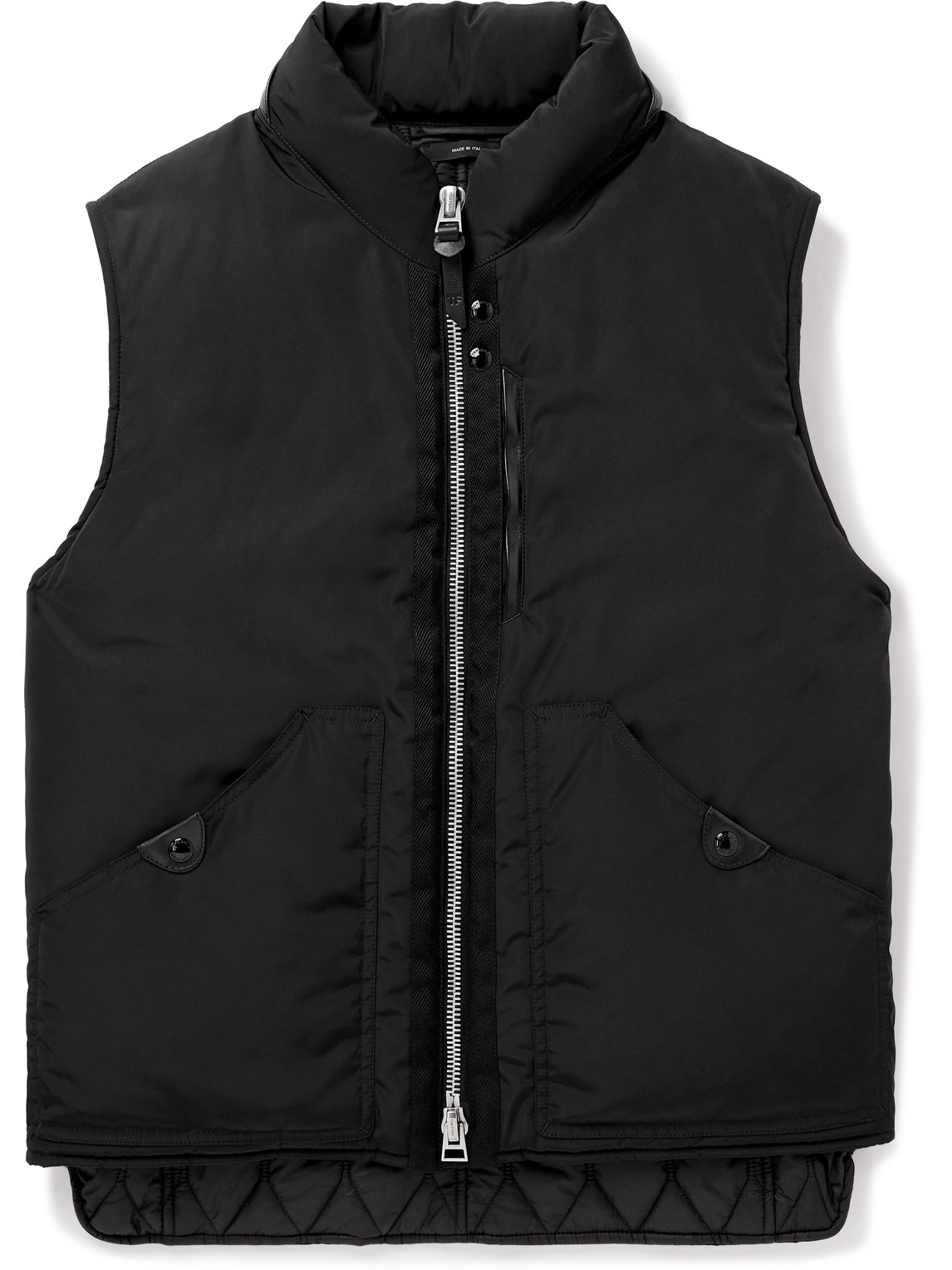 Tom Ford Shell Down Gilet In Black