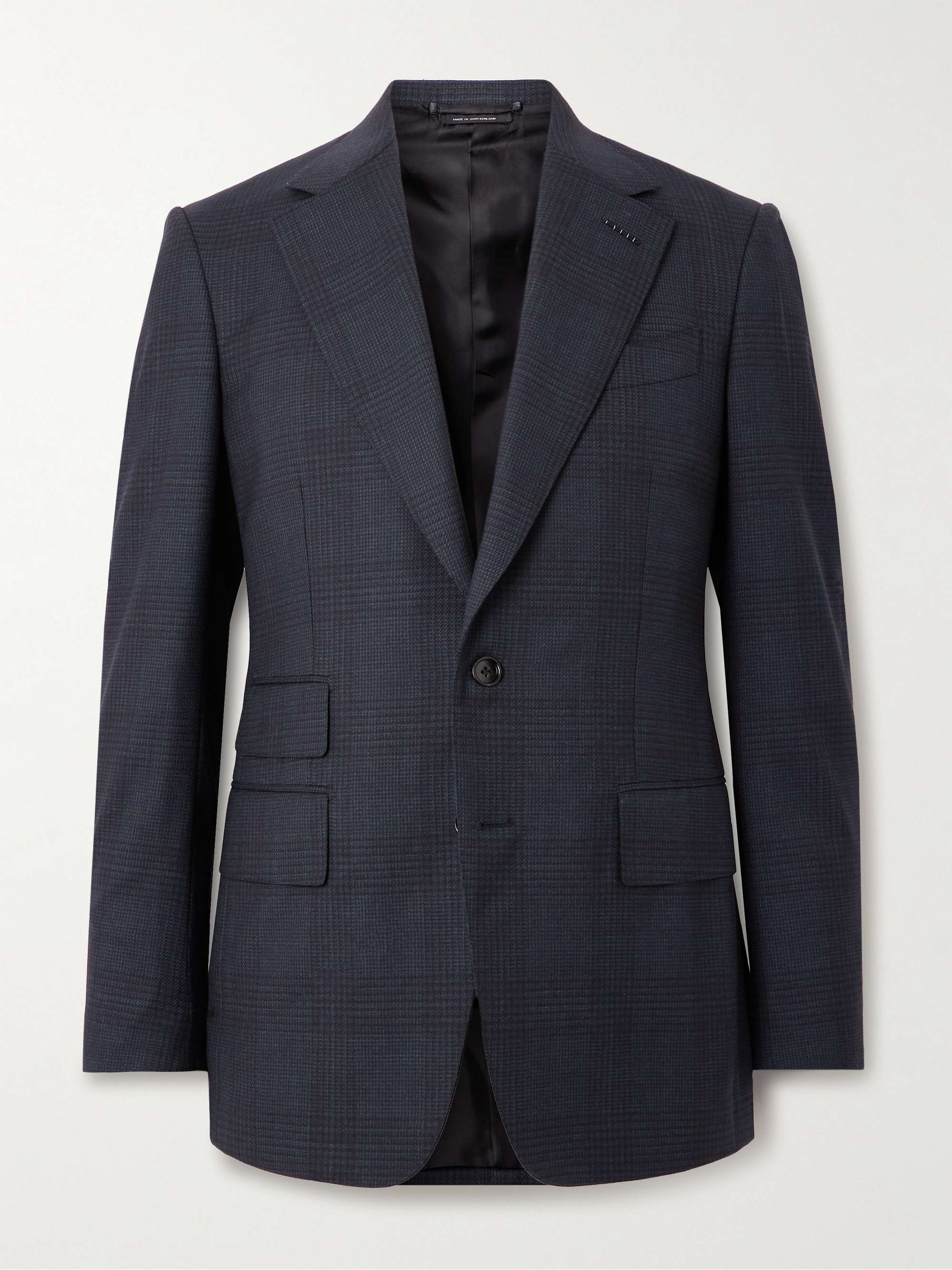 TOM FORD Shelton Slim-Fit Prince of Wales Checked Stretch-Wool Suit ...