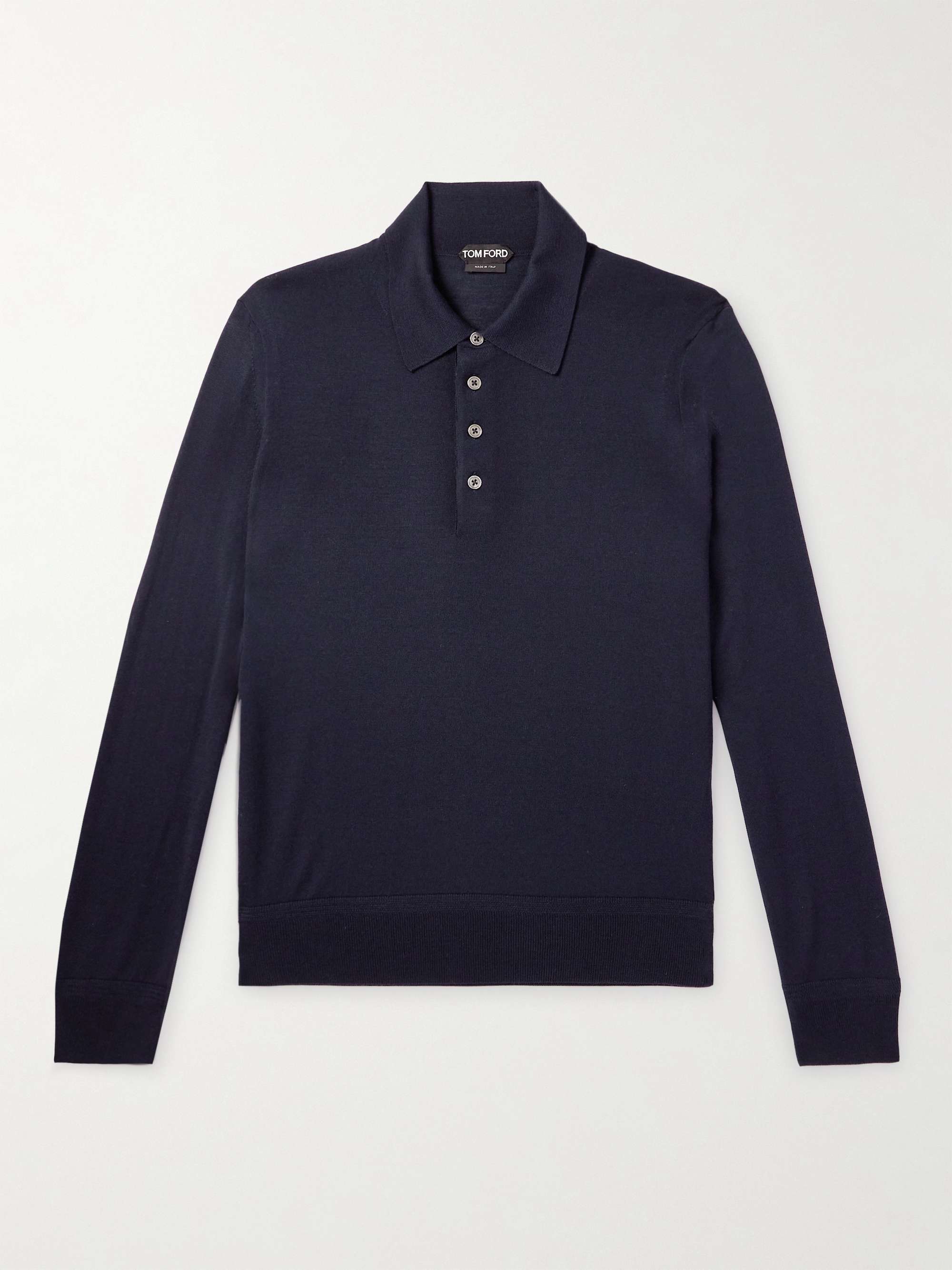 TOM FORD Slim-Fit Wool Polo Shirt for Men | MR PORTER