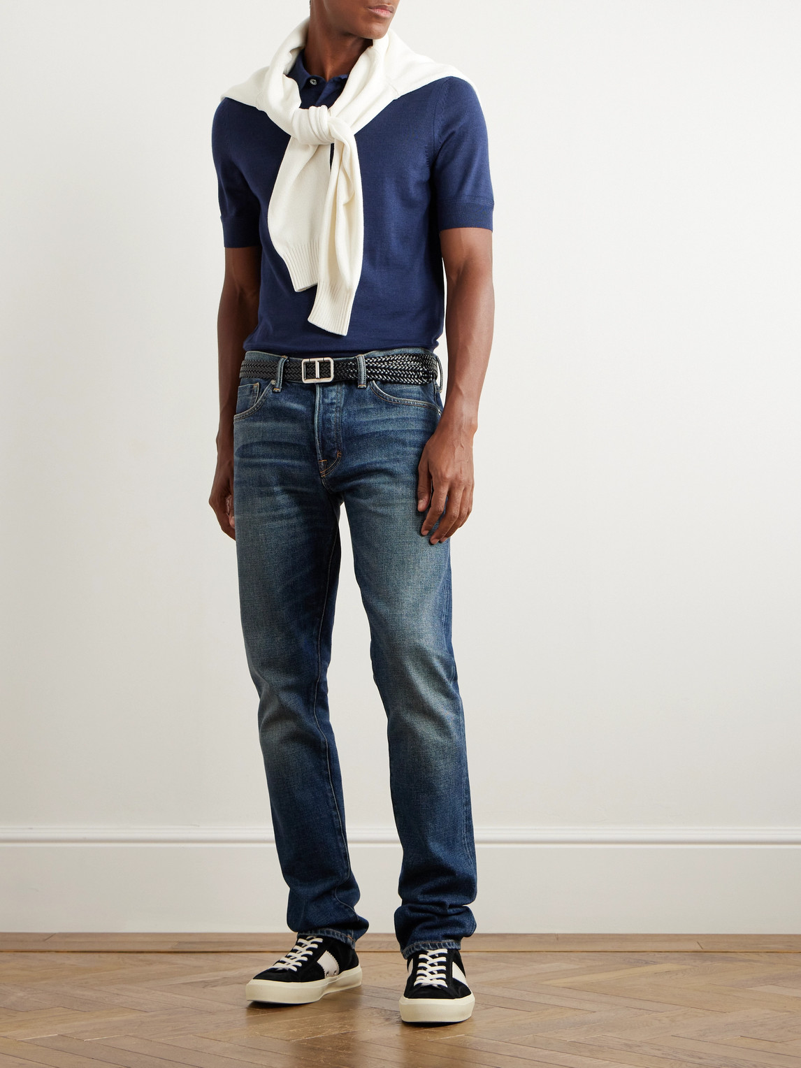 Slim-Fit Cashmere and Silk-Blend Sweater — 2