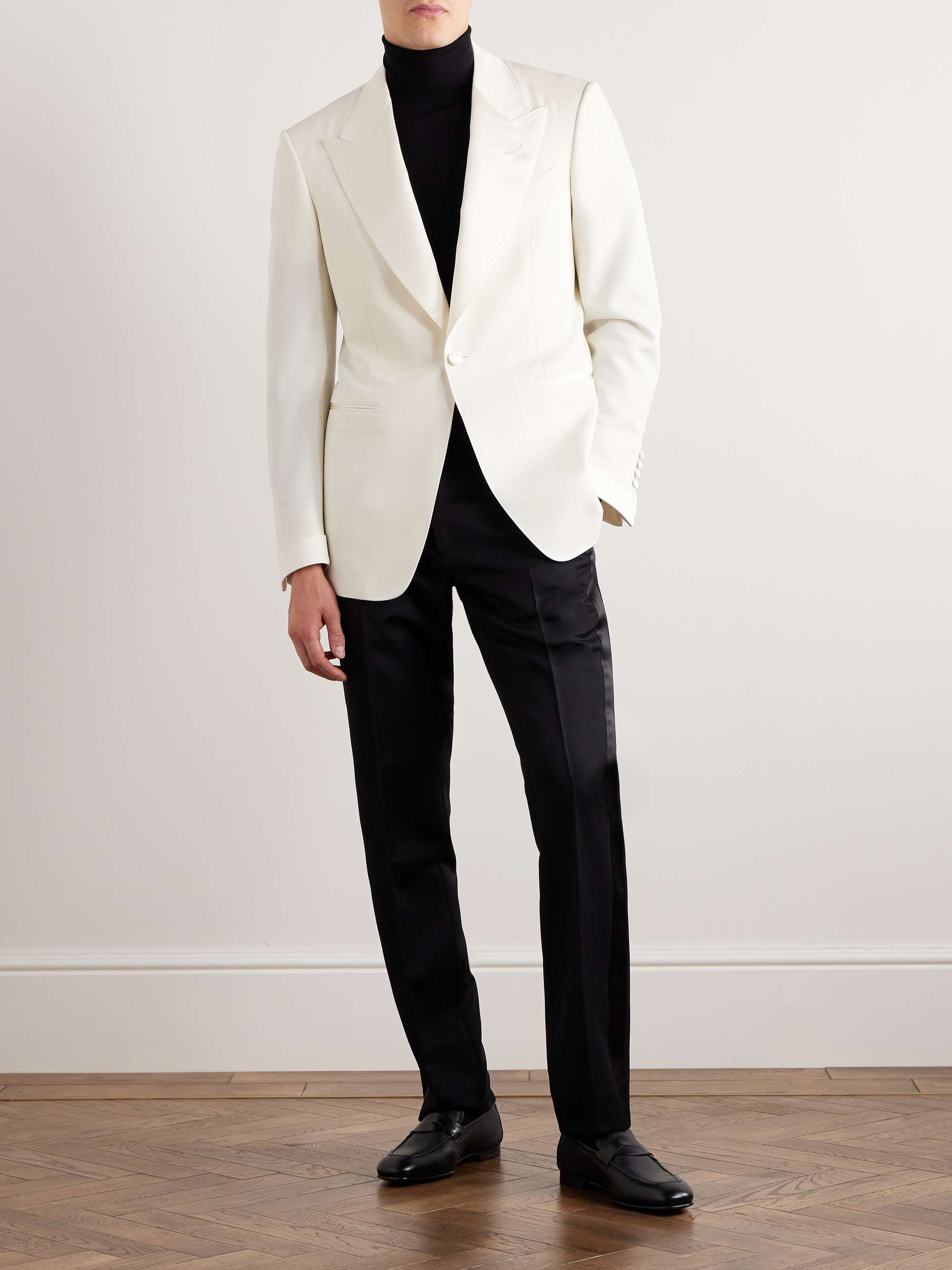 TOM FORD Shelton Grain de Poudre Wool and Mohair-Blend Tuxedo Jacket ...