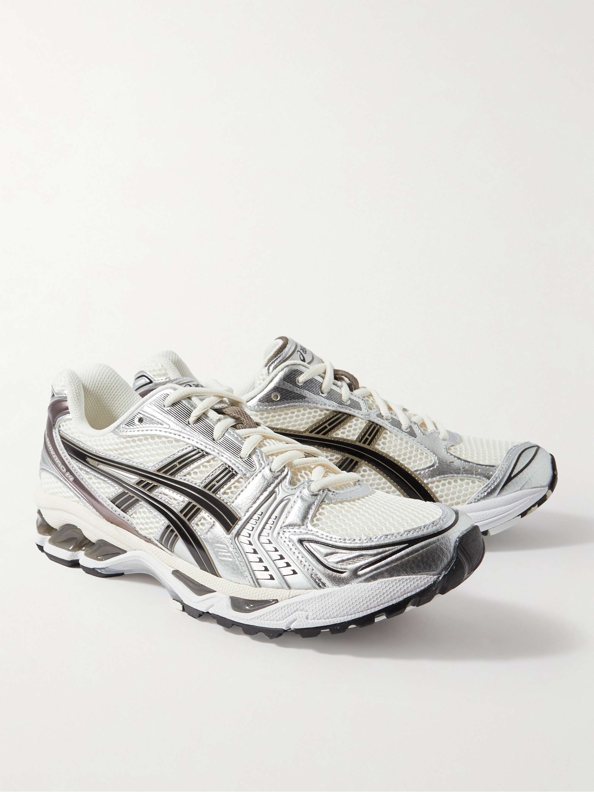 ASICS Gel-Kayano® 14 Leather-Trimmed Mesh Running Sneakers