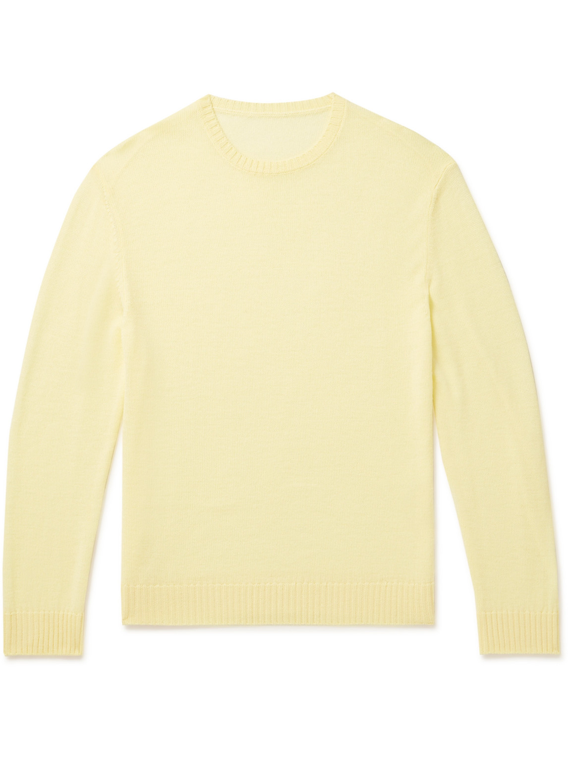 Shop Anderson & Sheppard Merino Wool Sweater In Yellow