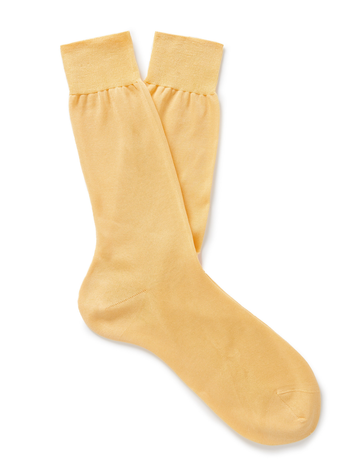 Anderson & Sheppard Cotton Socks In Yellow