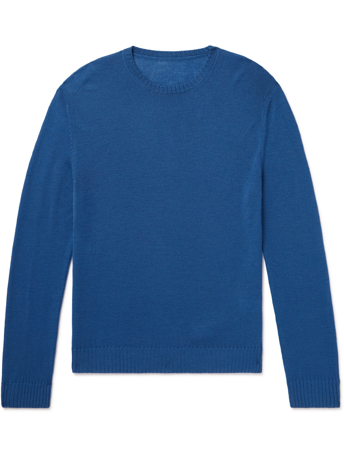 Anderson & Sheppard Merino Wool Sweater In Blue