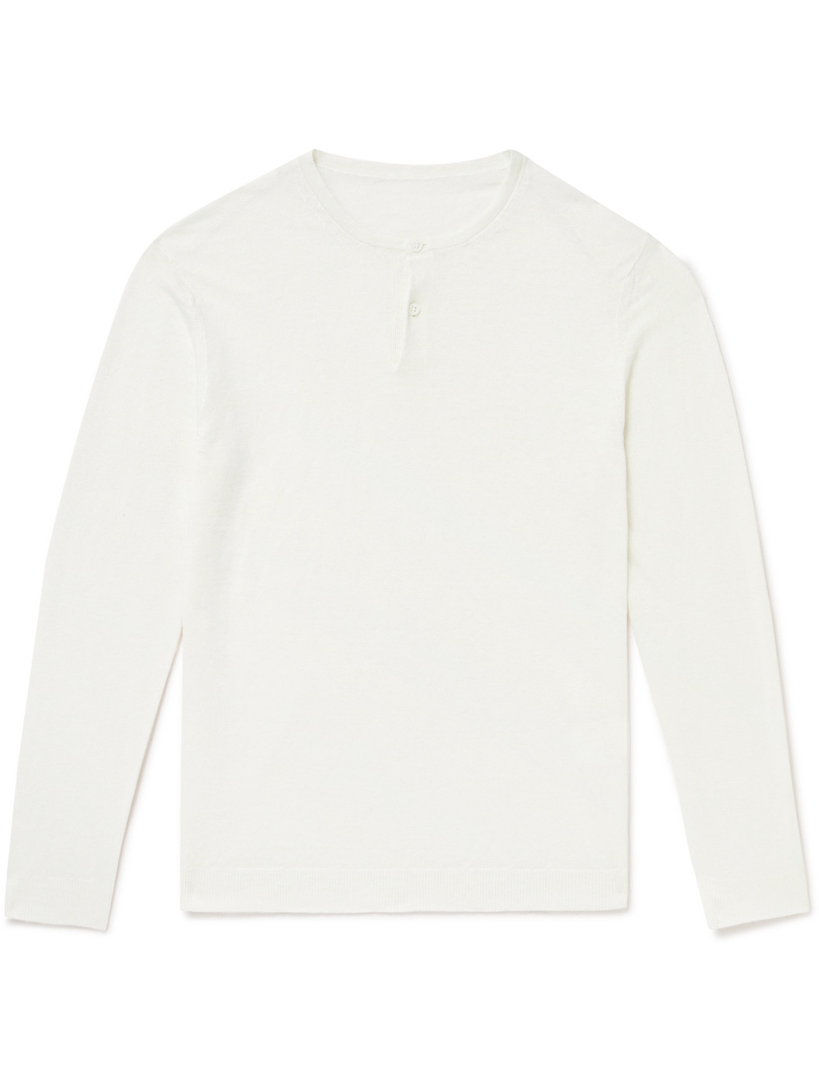 Anderson & Sheppard Linen Henley T-shirt In White