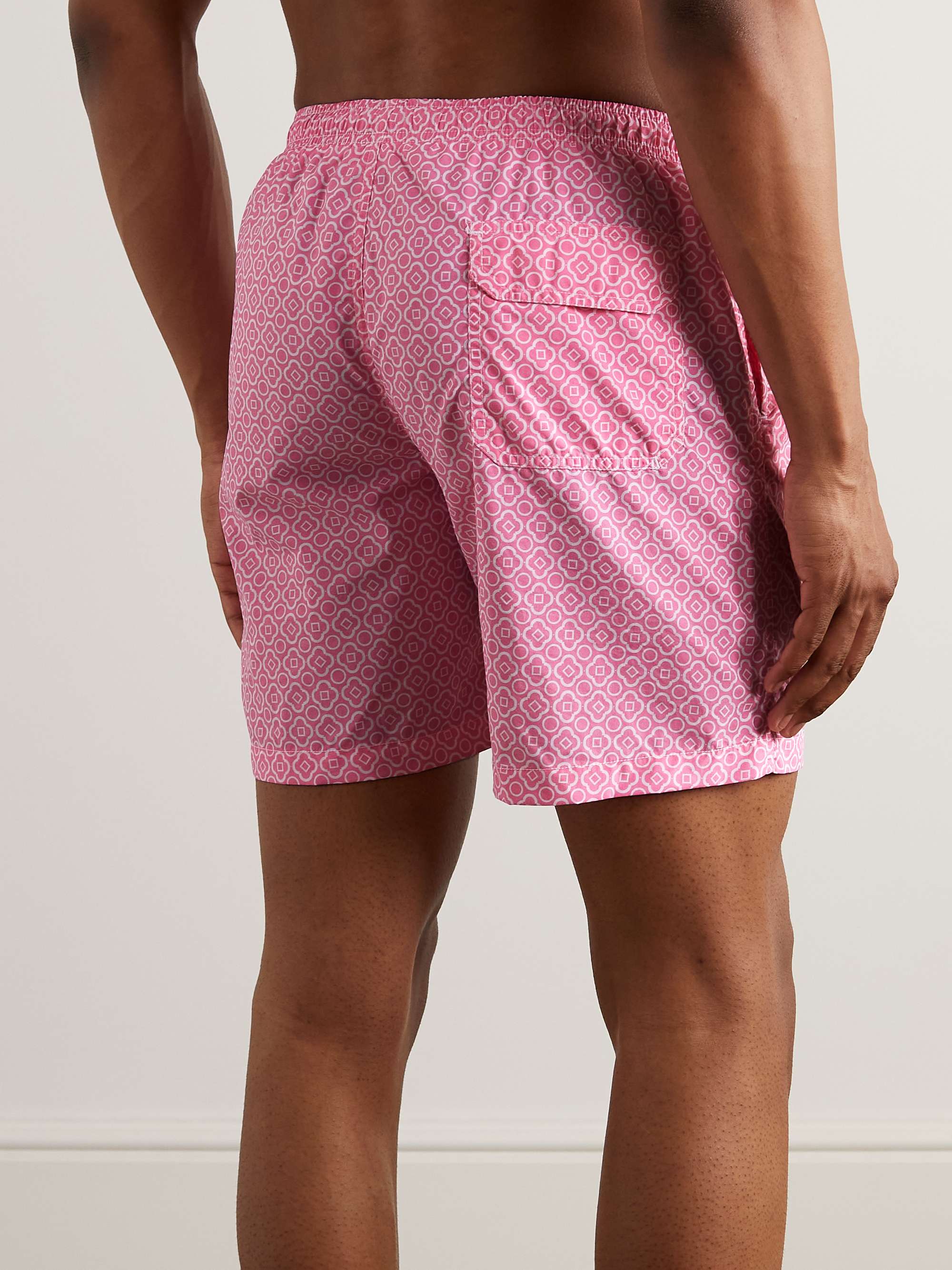 ANDERSON & SHEPPARD Straight-Leg Mid-Length Printed Swim Shorts for Men ...