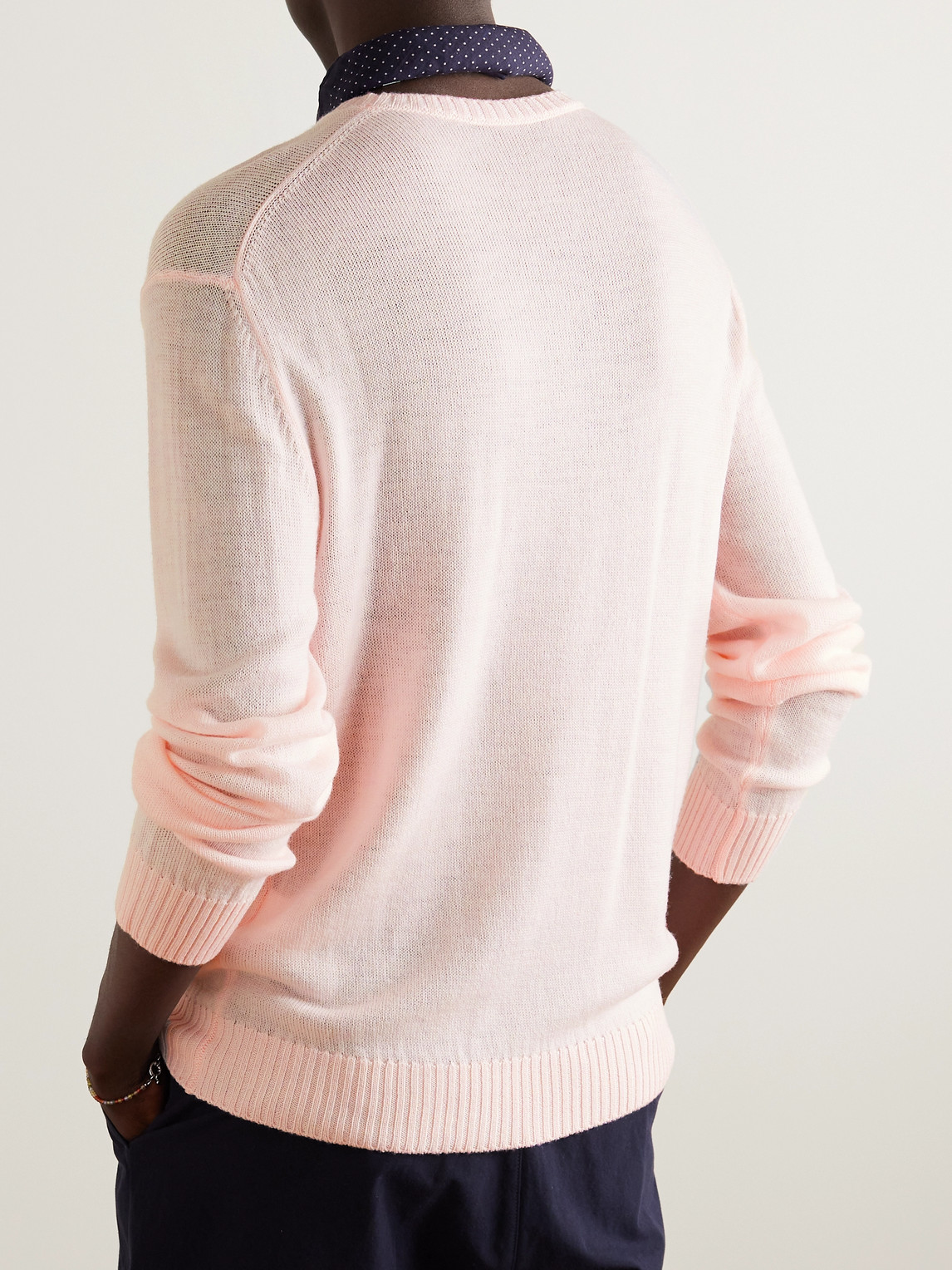 Anderson & Sheppard Merino Wool Sweater In Pink