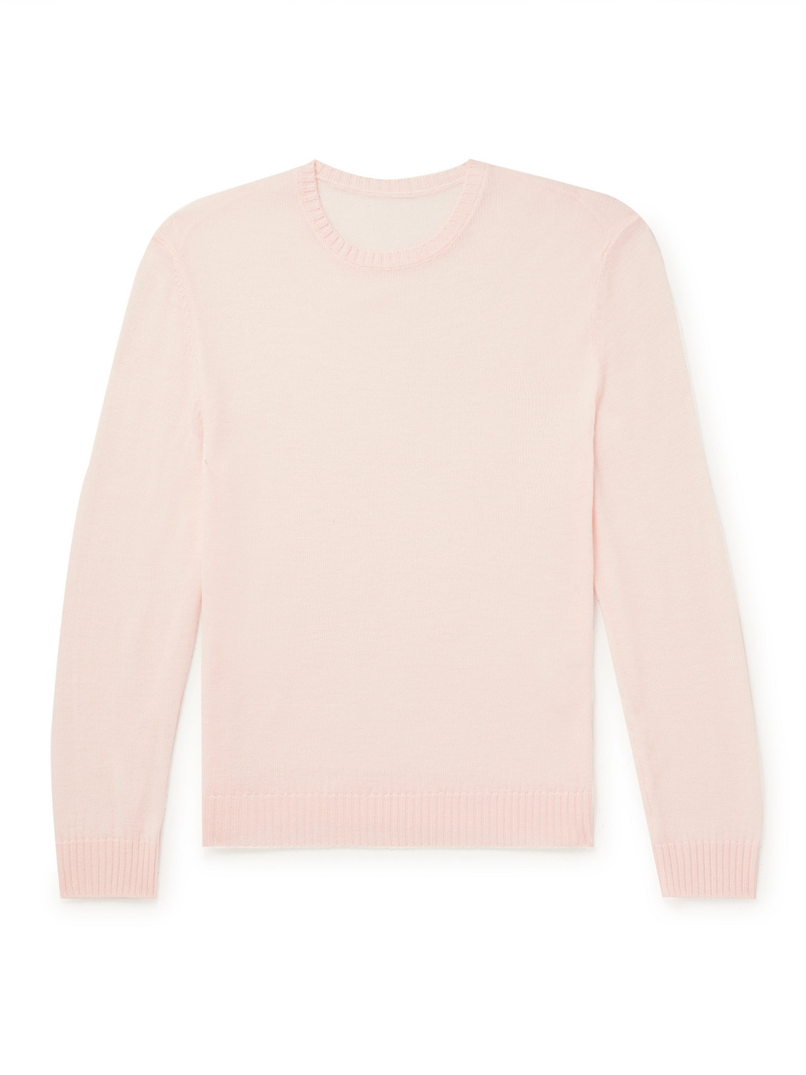 Anderson & Sheppard Merino Wool Sweater In Pink