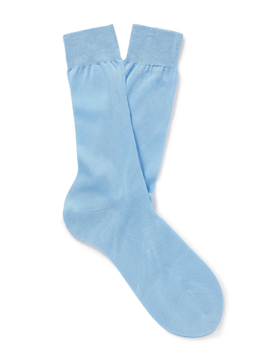 Anderson & Sheppard Cotton Socks In Blue