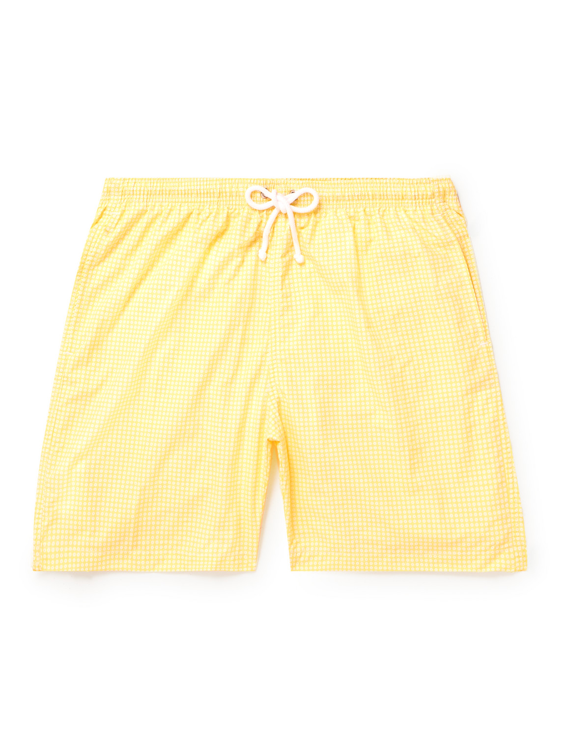 Anderson & Sheppard Straight-leg Mid-length Floral-print Swim Shorts In Yellow