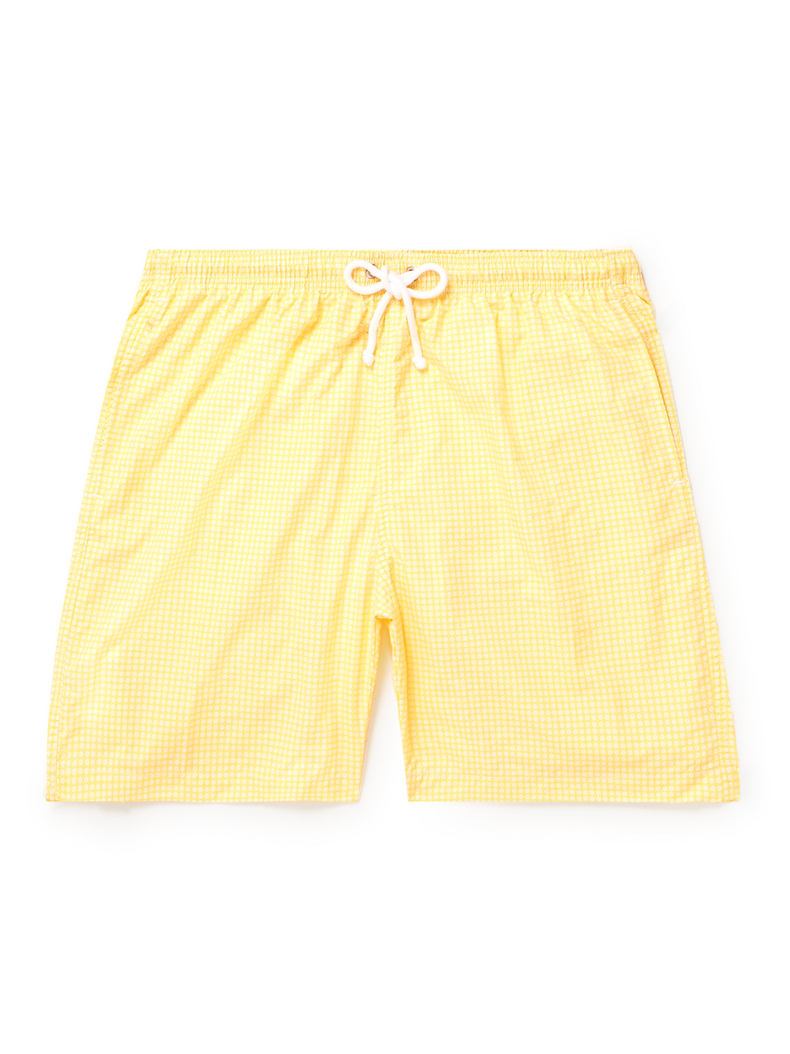 Anderson & Sheppard Straight-Leg Mid-Length Floral-Print Swim Shorts