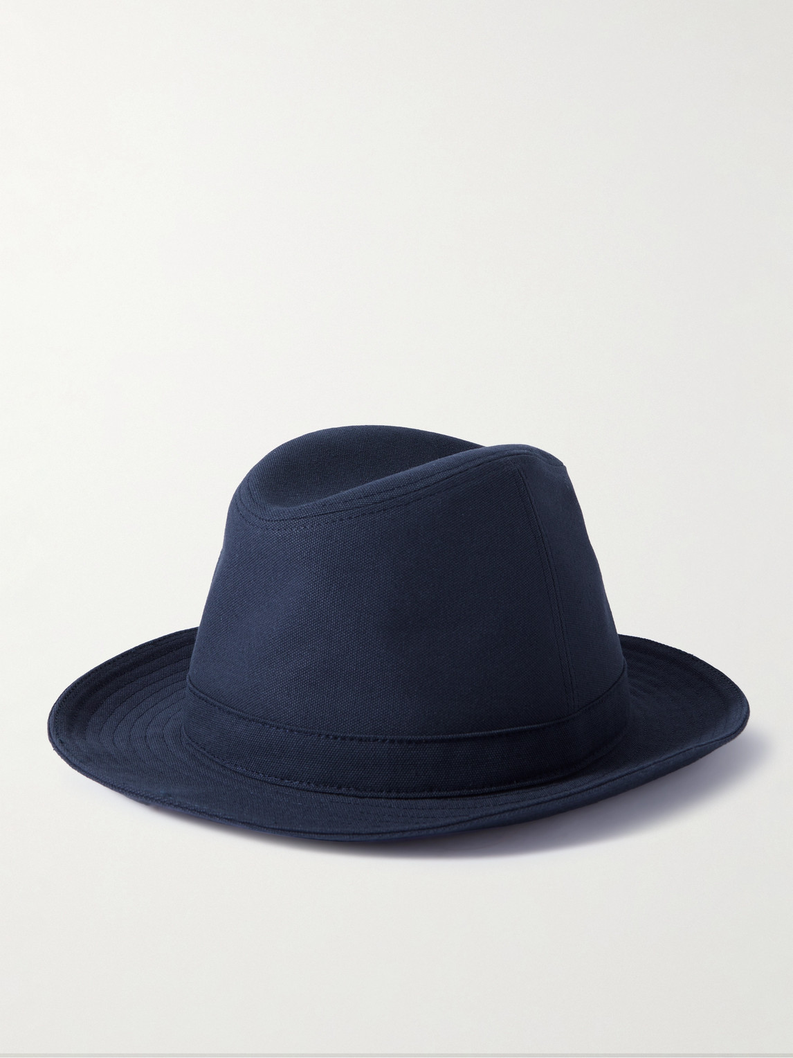Shop Anderson & Sheppard Cotton Bucket Hat In Blue