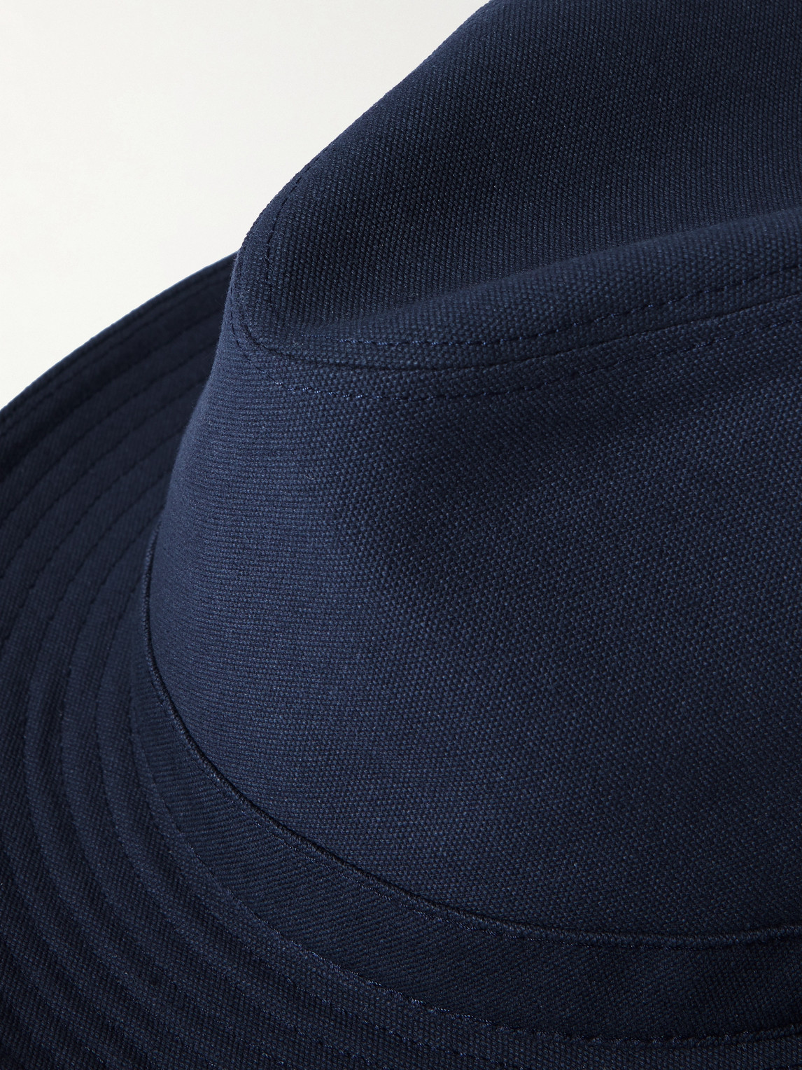 Shop Anderson & Sheppard Cotton Bucket Hat In Blue