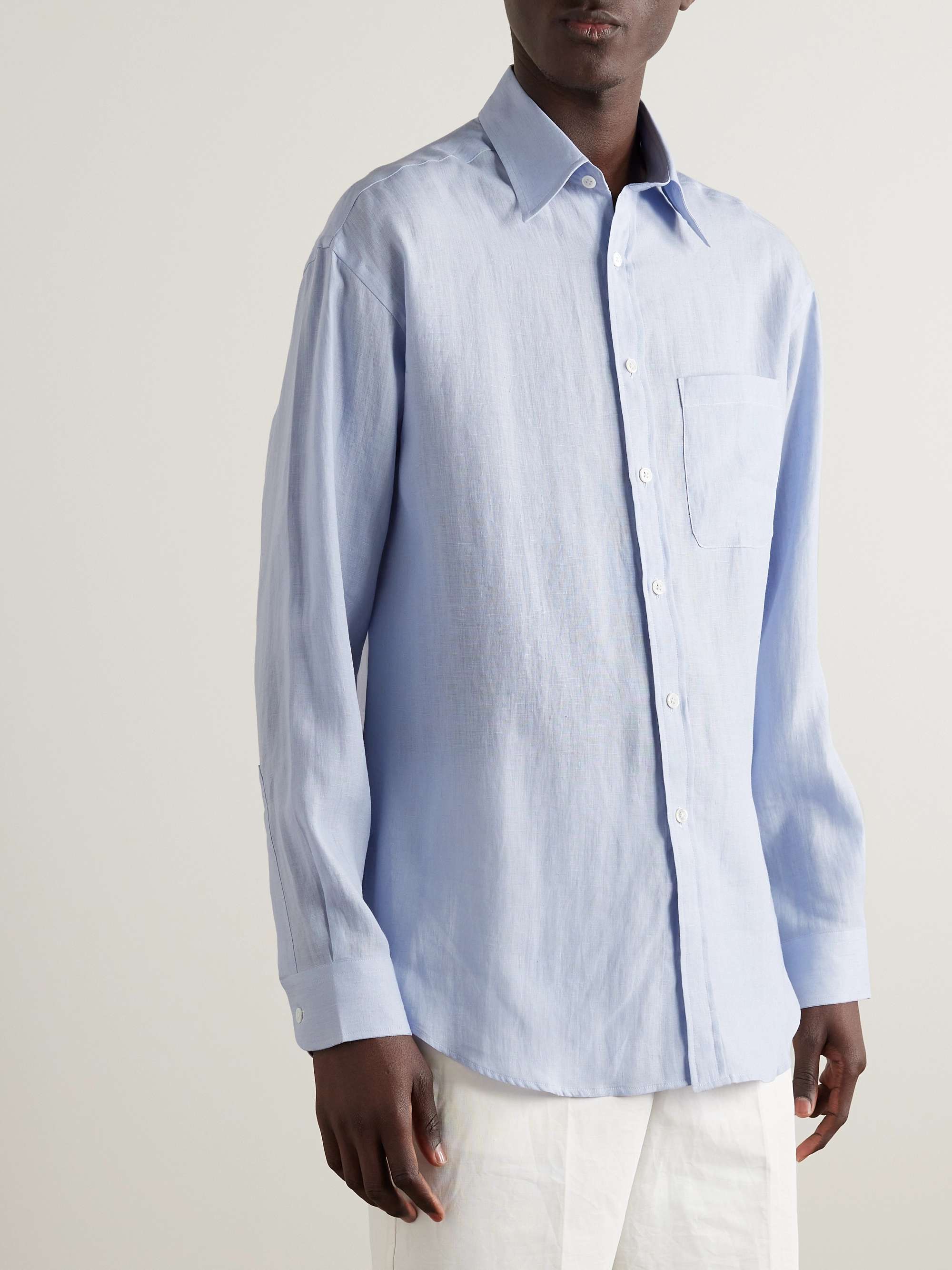 ANDERSON & SHEPPARD Linen Shirt for Men | MR PORTER