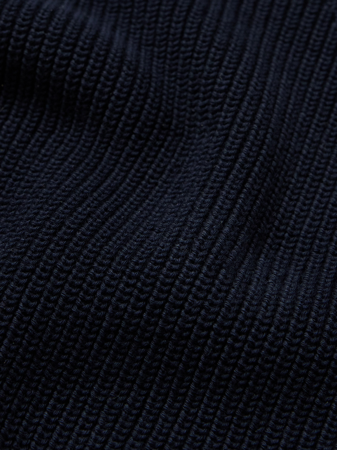 Shop Anderson & Sheppard Ribbed Cotton Sweater In Blue