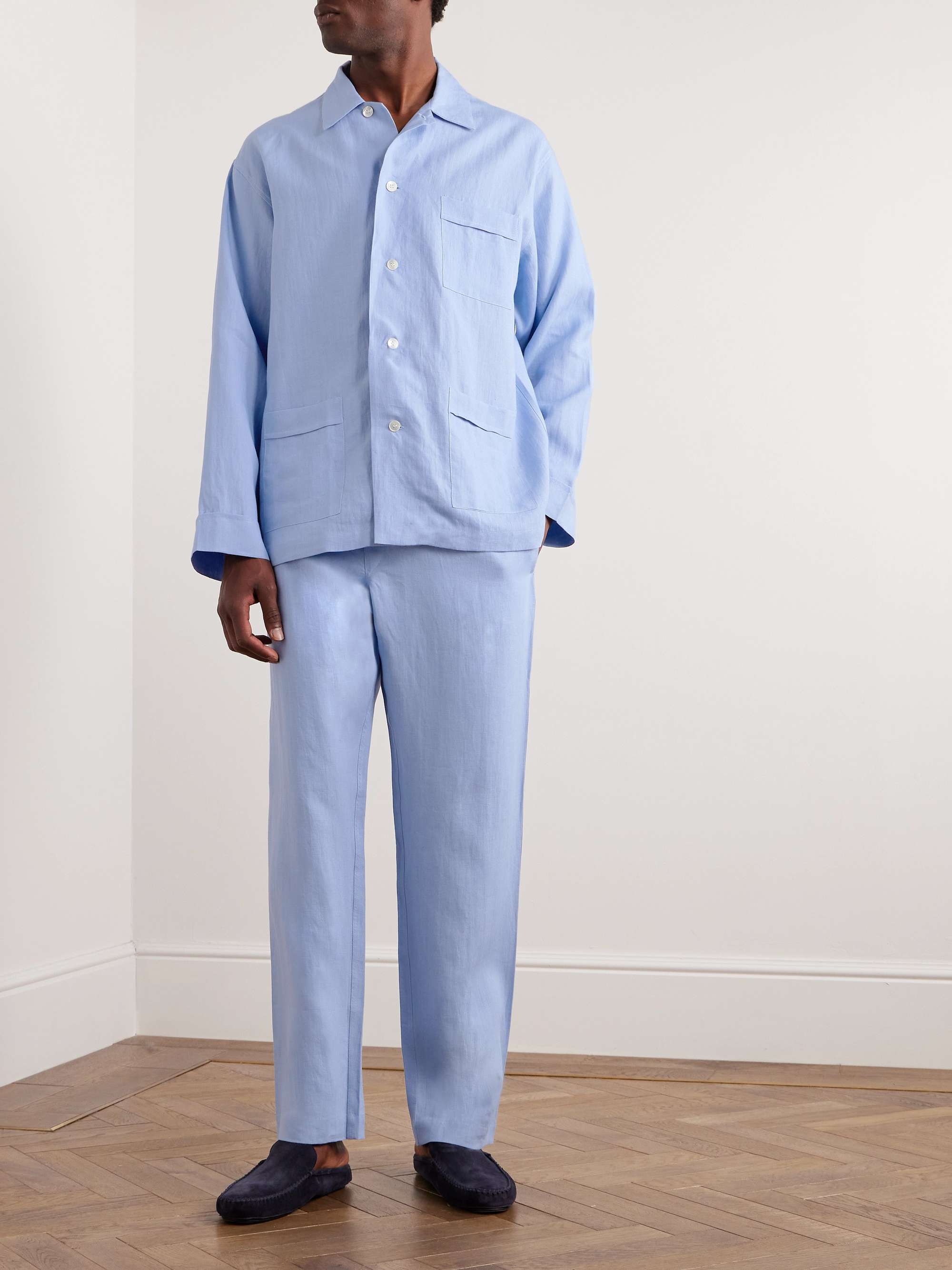 ANDERSON & SHEPPARD Linen Pyjama Set for Men | MR PORTER