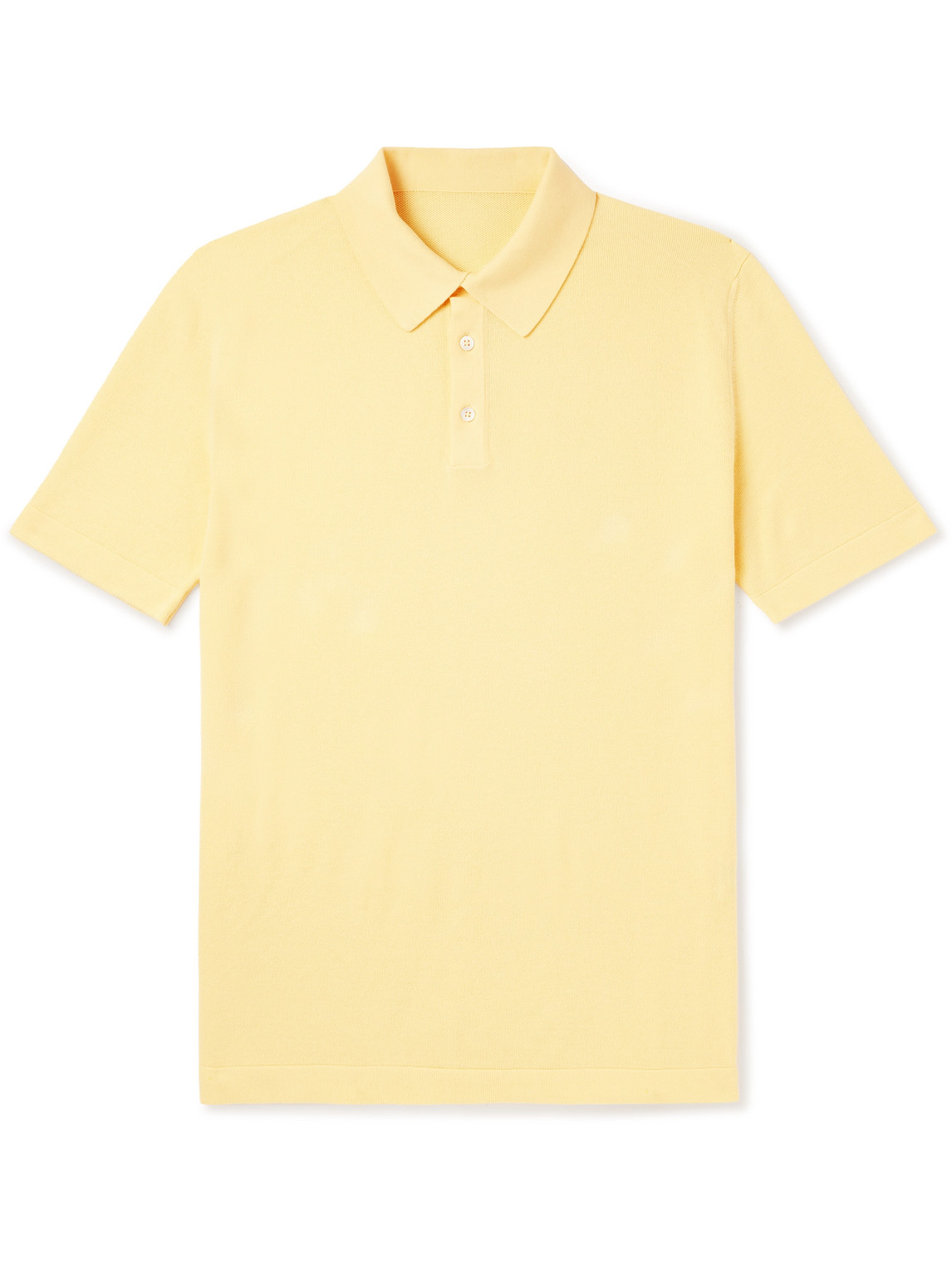Anderson & Sheppard Organic Cotton Polo Shirt In Yellow