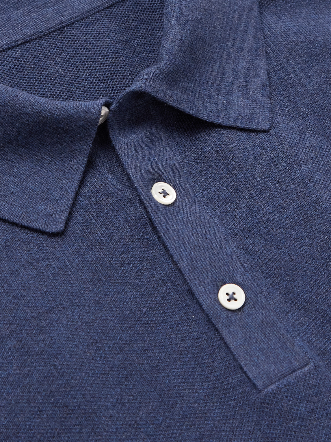 Shop Anderson & Sheppard Organic Cotton Polo Shirt In Blue