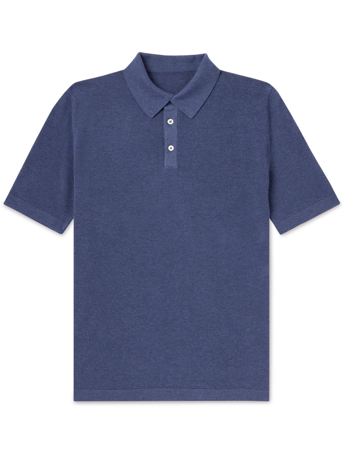 Anderson & Sheppard Organic Cotton Polo Shirt In Blue