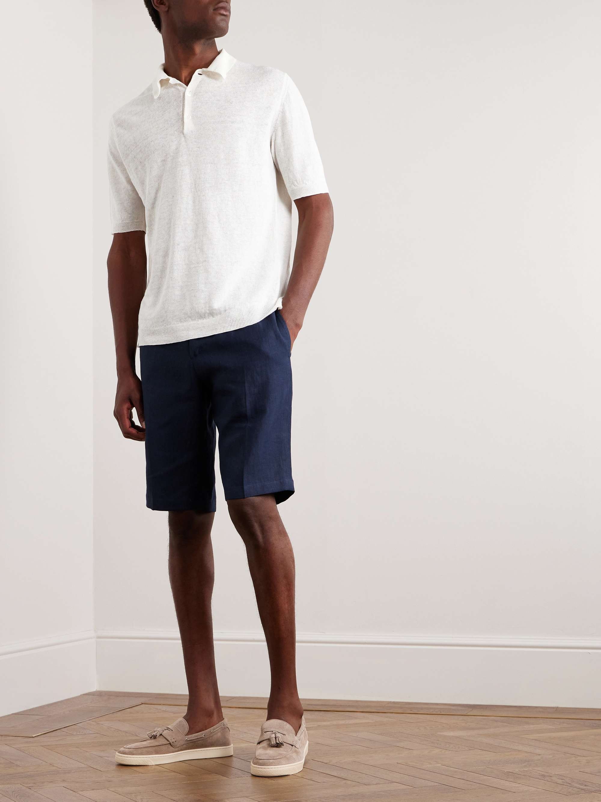 ANDERSON & SHEPPARD Linen Polo Shirt for Men | MR PORTER