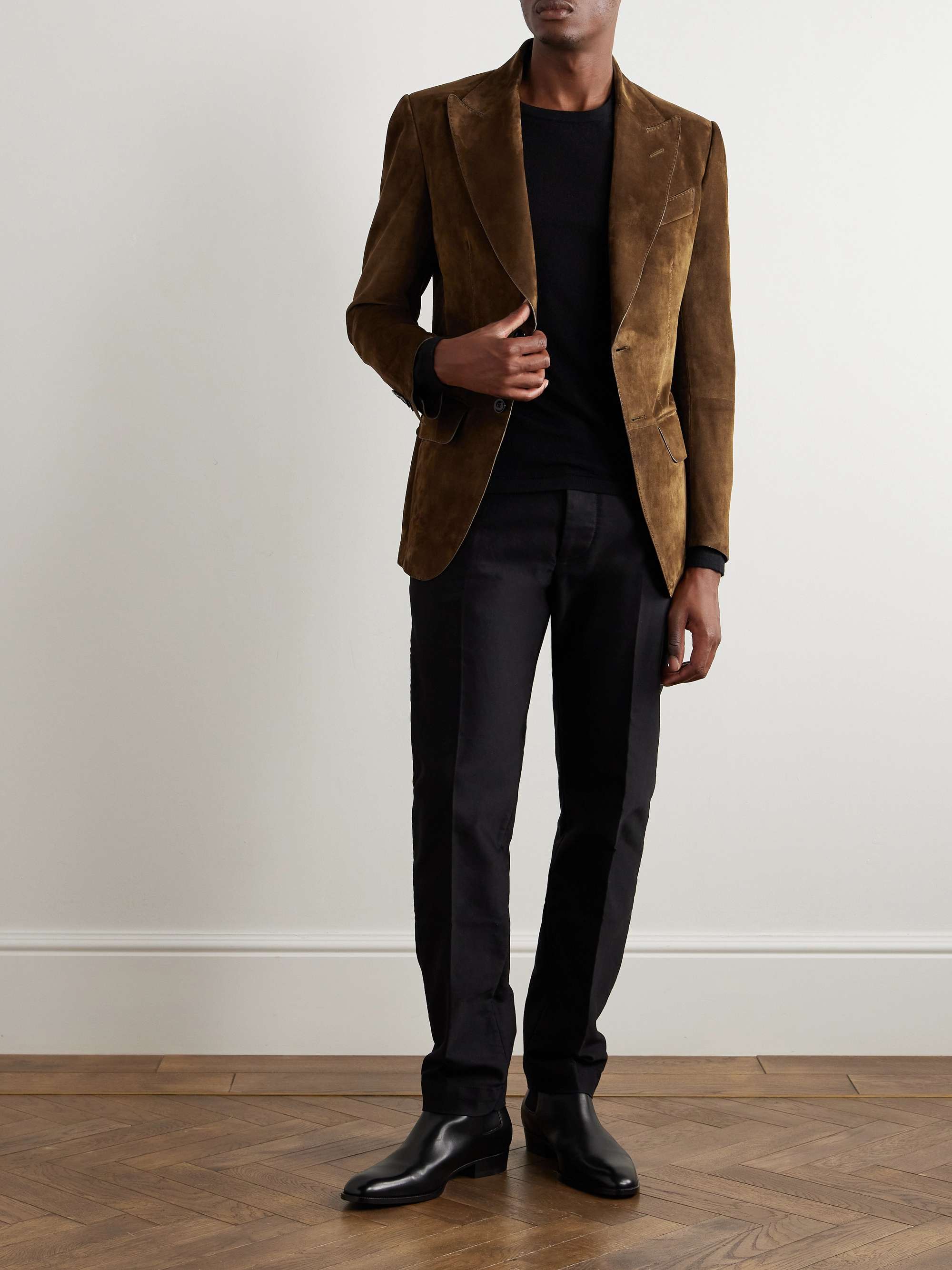 TOM FORD Slim-Fit Suede Blazer for Men | MR PORTER