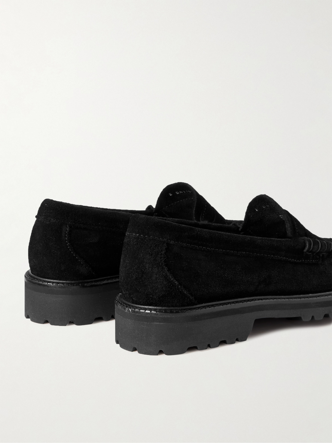 Shop G.h. Bass & Co. Weejun 90 Larson Suede Penny Loafers In Black