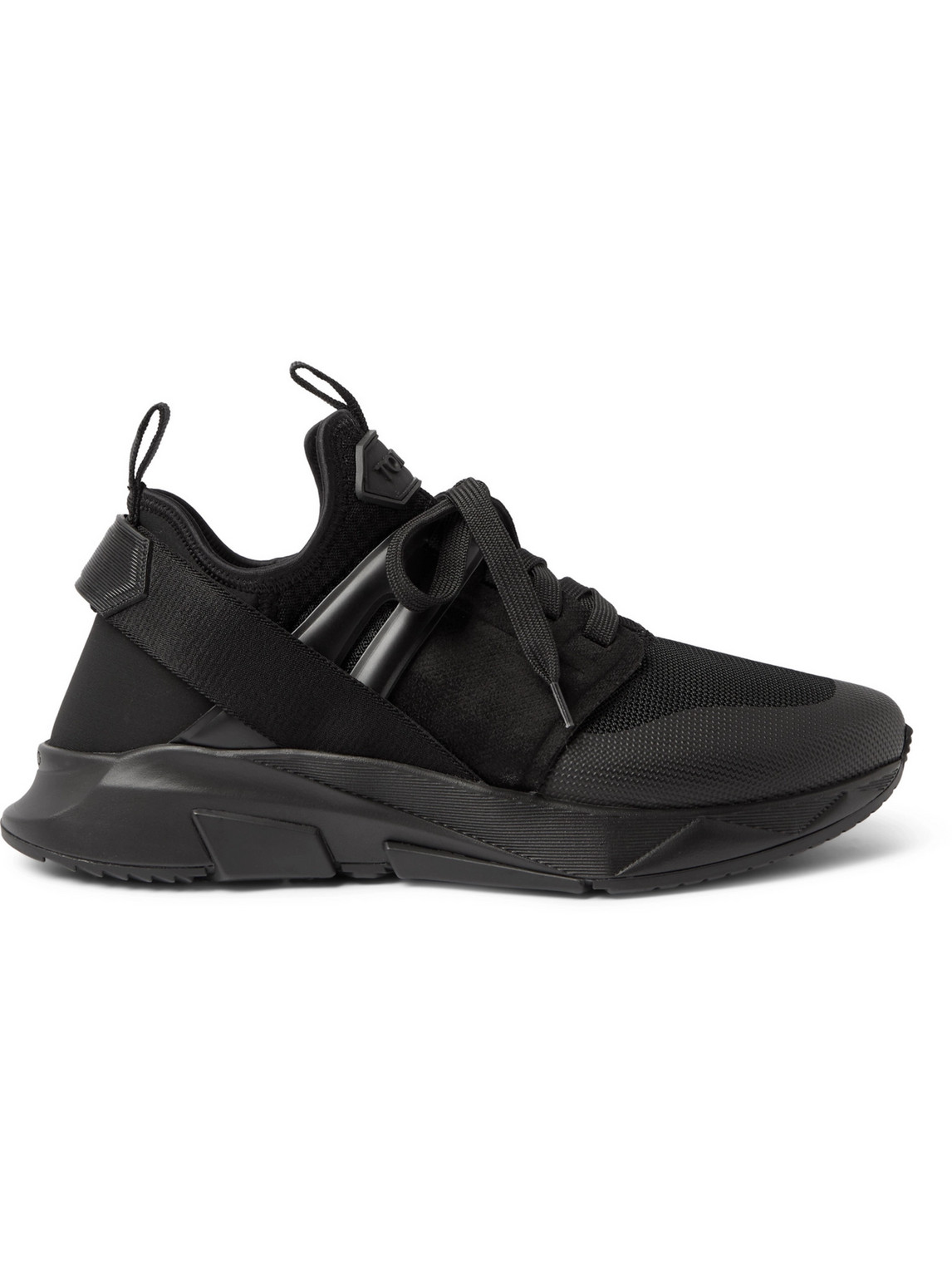 Tom Ford Jago Neoprene, Mesh And Nylon Trainers In Black