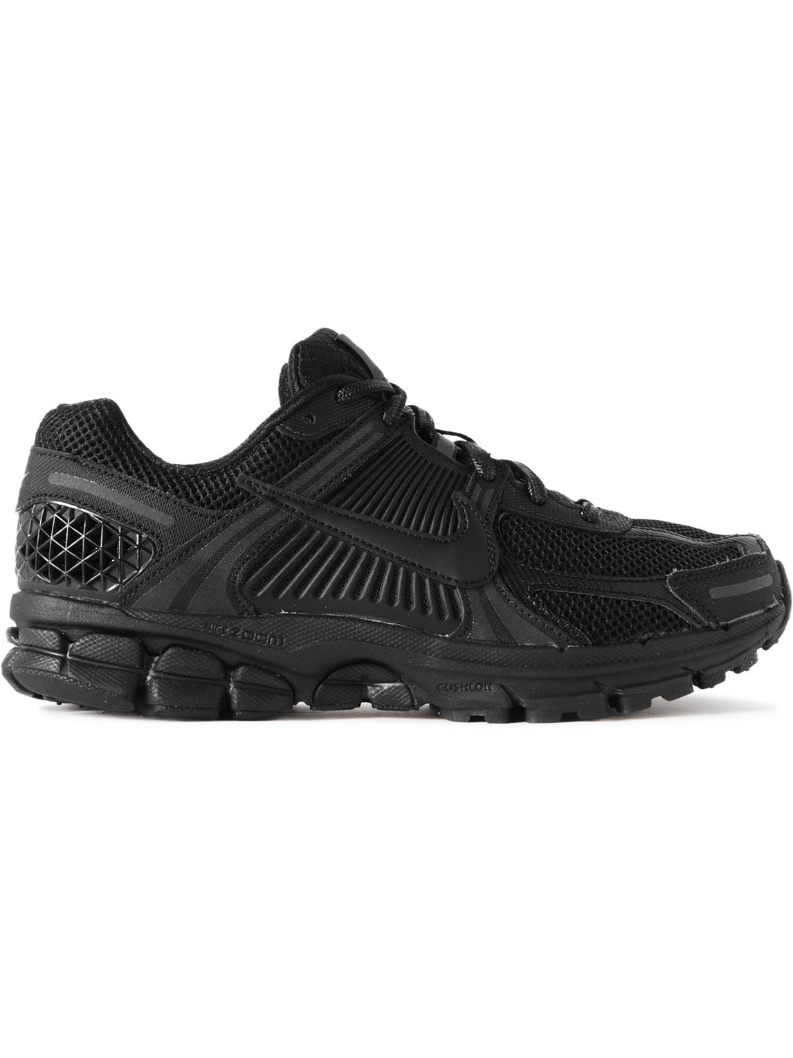 Shop Nike Zoom Vomero 5 Leather And Rubber-trimmed Mesh Sneakers In Black