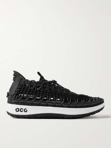 NIKE ACG Watercat+ Woven Leather and Rubber-Trimmed Woven Sneakers