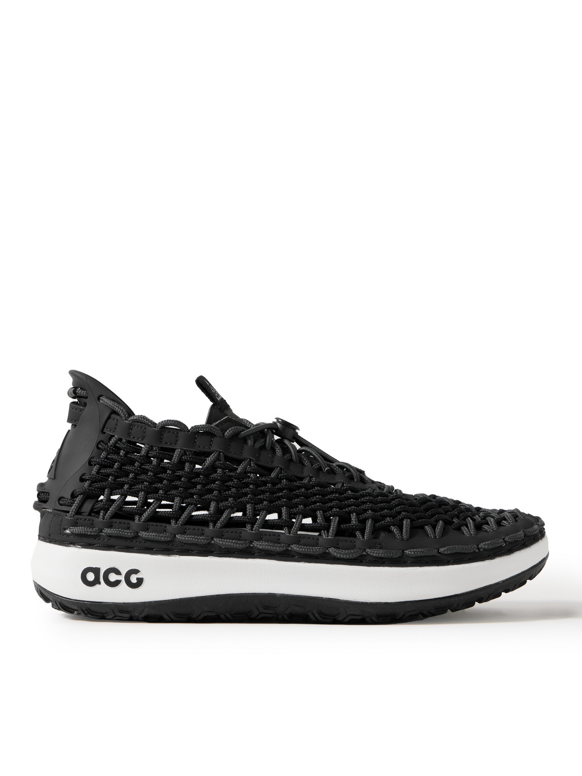 NIKE ACG WATERCAT WOVEN LEATHER AND RUBBER-TRIMMED WOVEN trainers