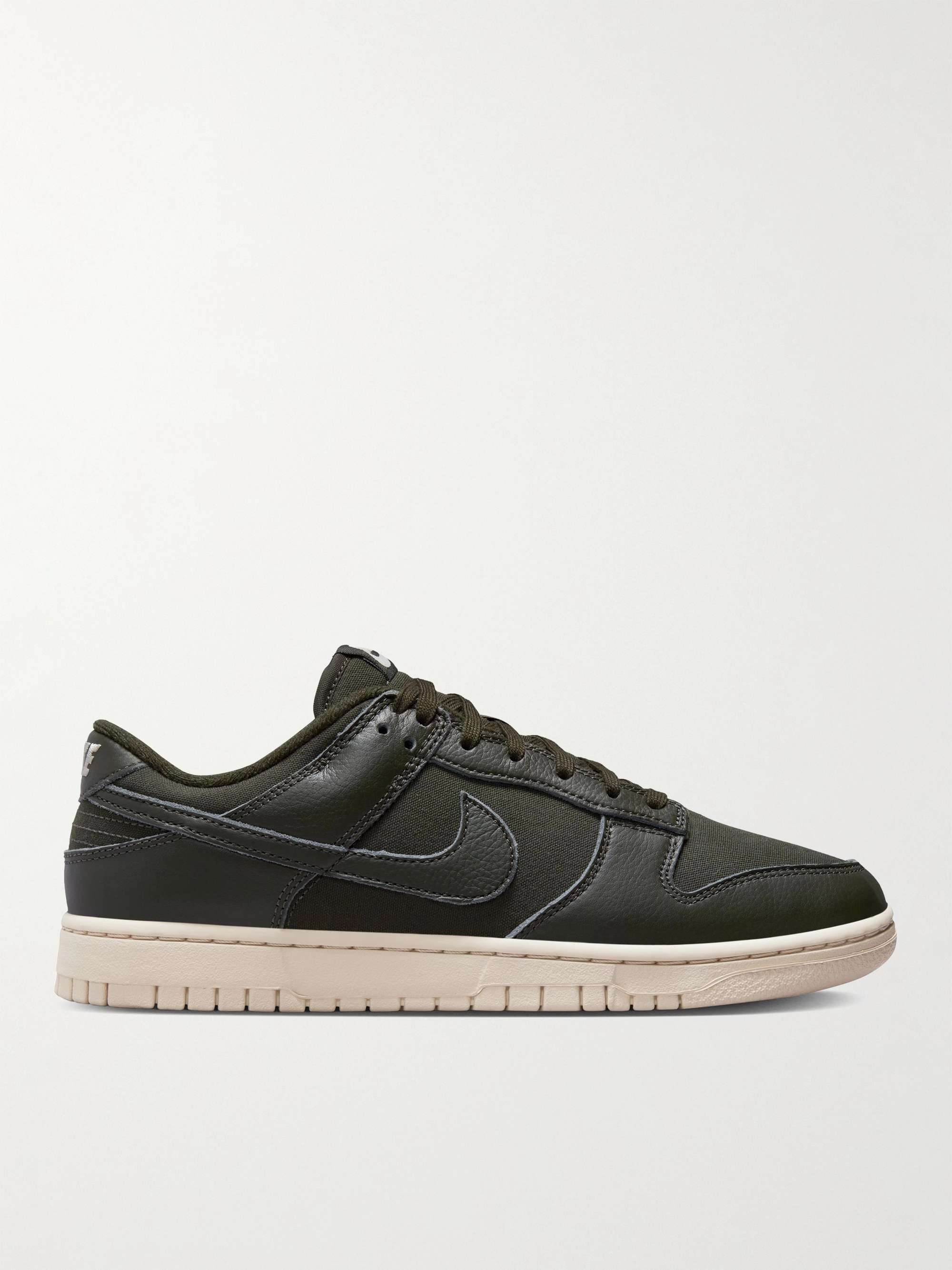 Dunk Low Retro PRM NBHD Leather-Trimmed Canvas Sneakers