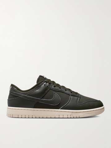 NIKE Dunk Low Retro PRM NBHD Leather-Trimmed Canvas Sneakers