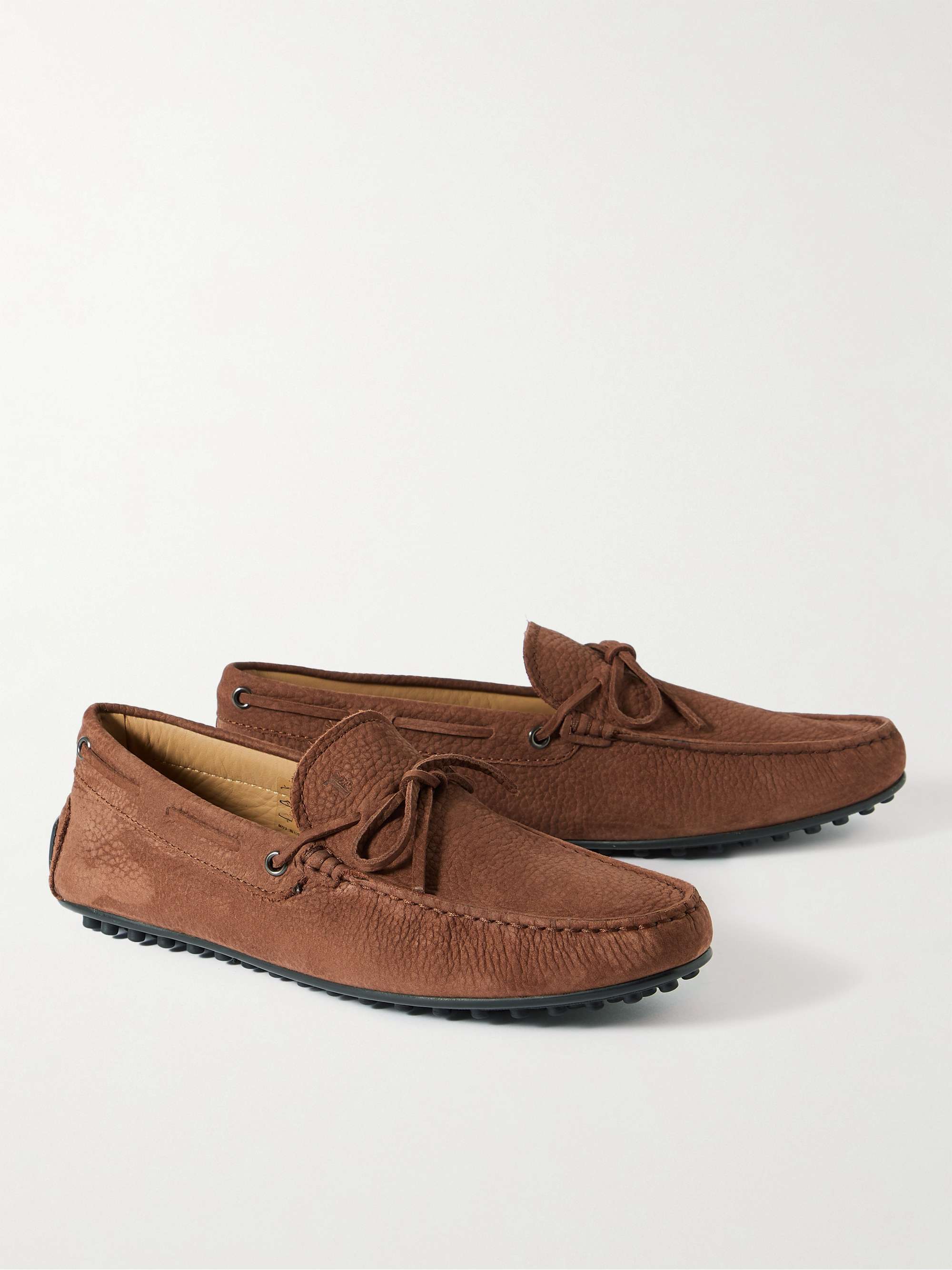 TOD'S City Gommino Full-Grain Nubuck Driving Shoes for Men | MR PORTER