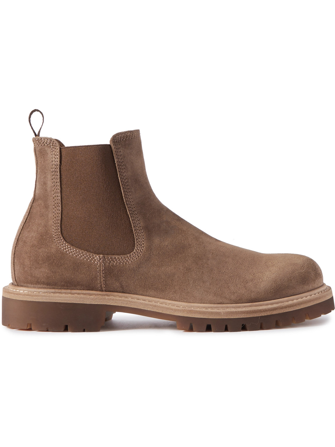 Shop Officine Creative Boss Suede Chelsea Boots In Brown