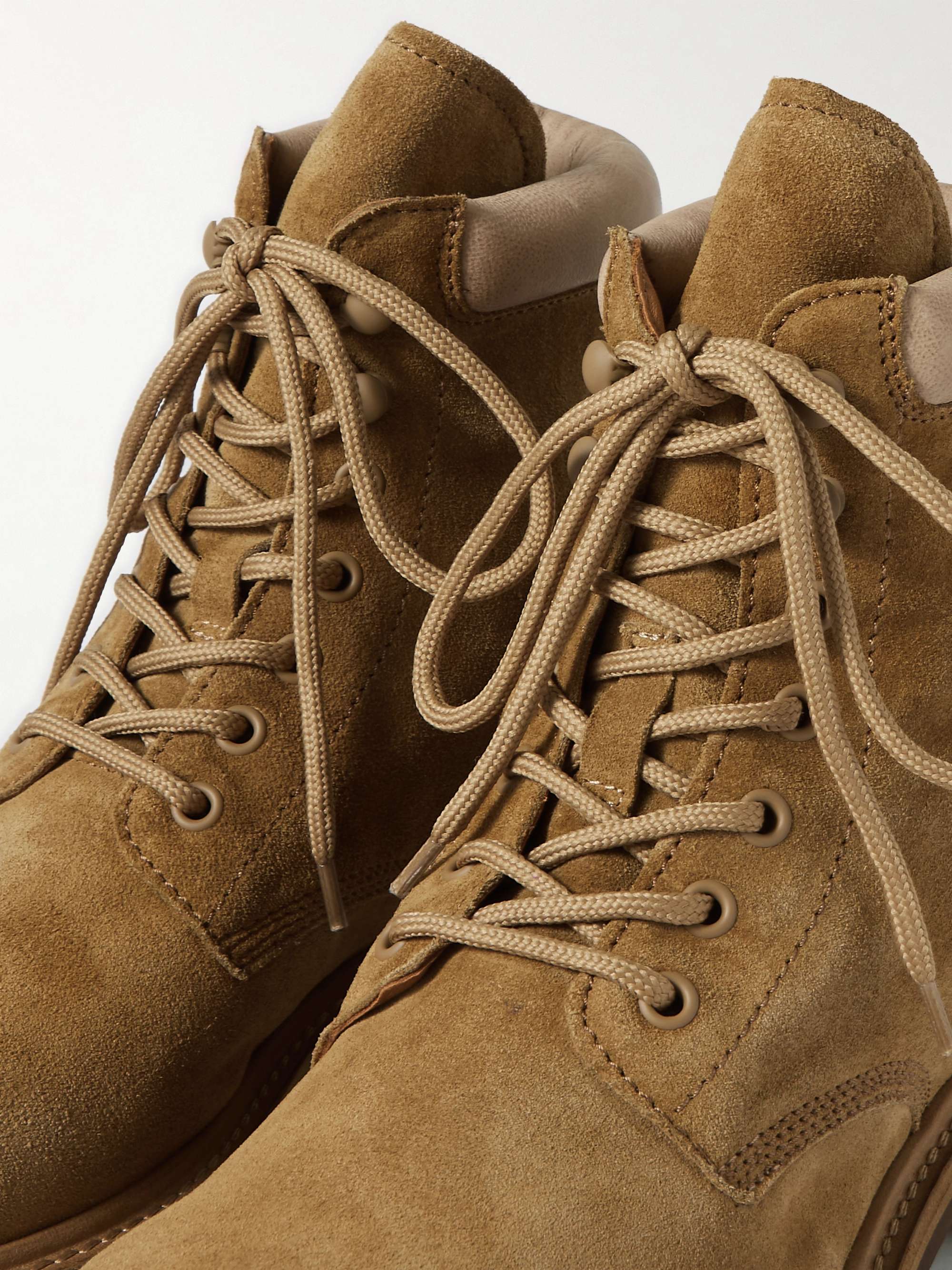 OFFICINE CREATIVE Boss Leather-Trimmed Suede Boots for Men | MR PORTER