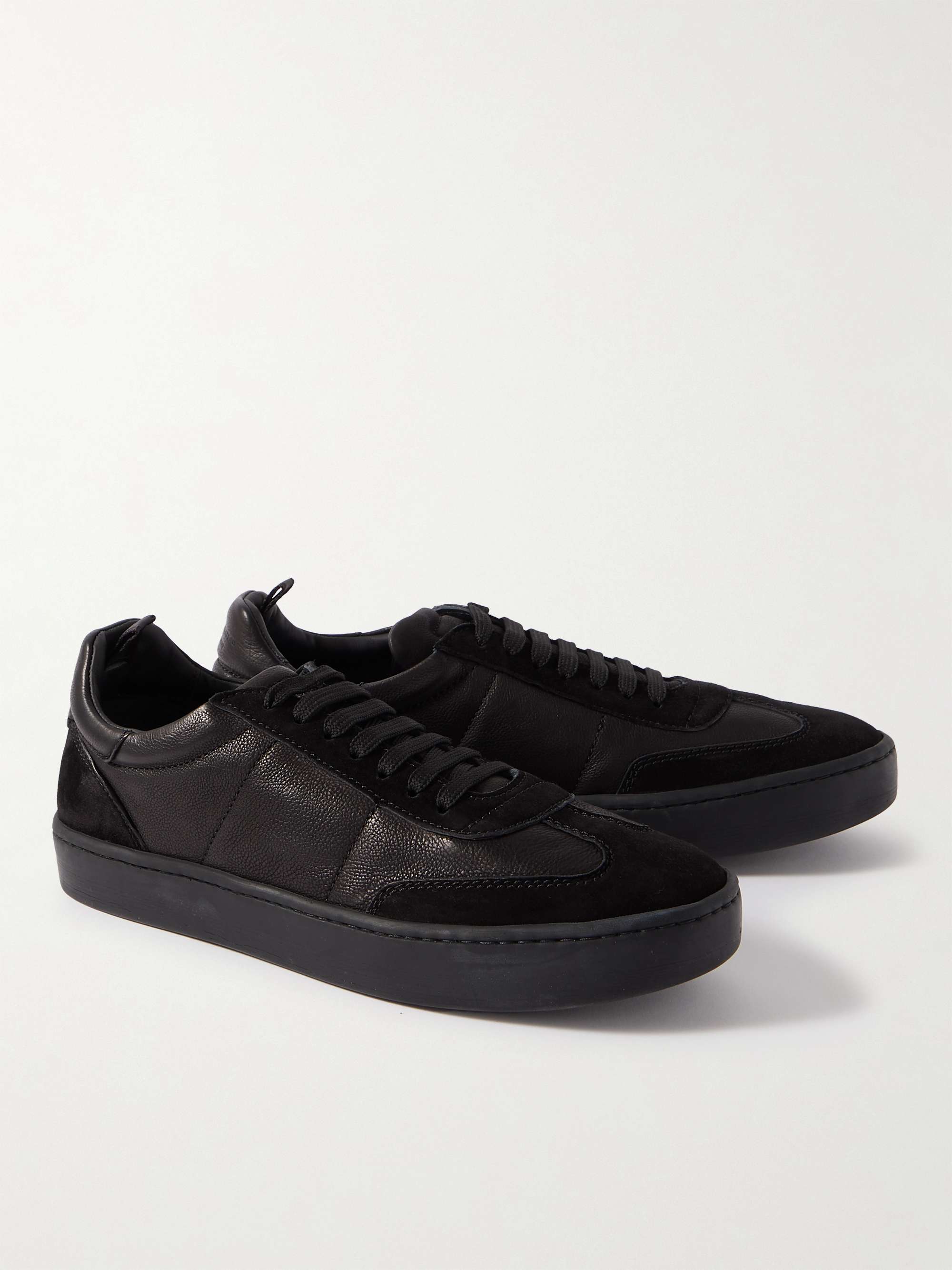 OFFICINE CREATIVE Kombo Suede-Trimmed Leather Sneakers for Men | MR PORTER