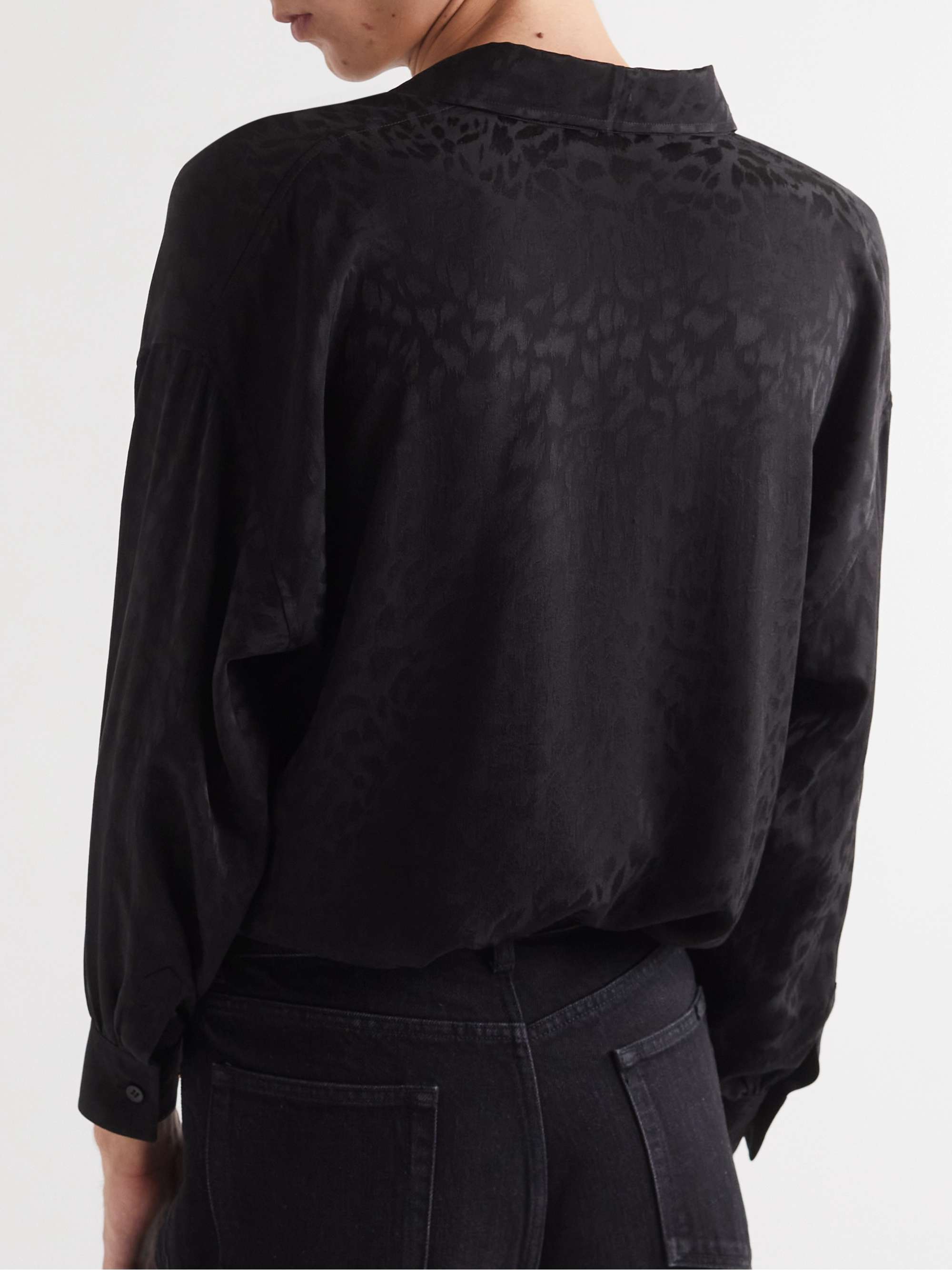 SAINT LAURENT Silk-Jacquard Shirt