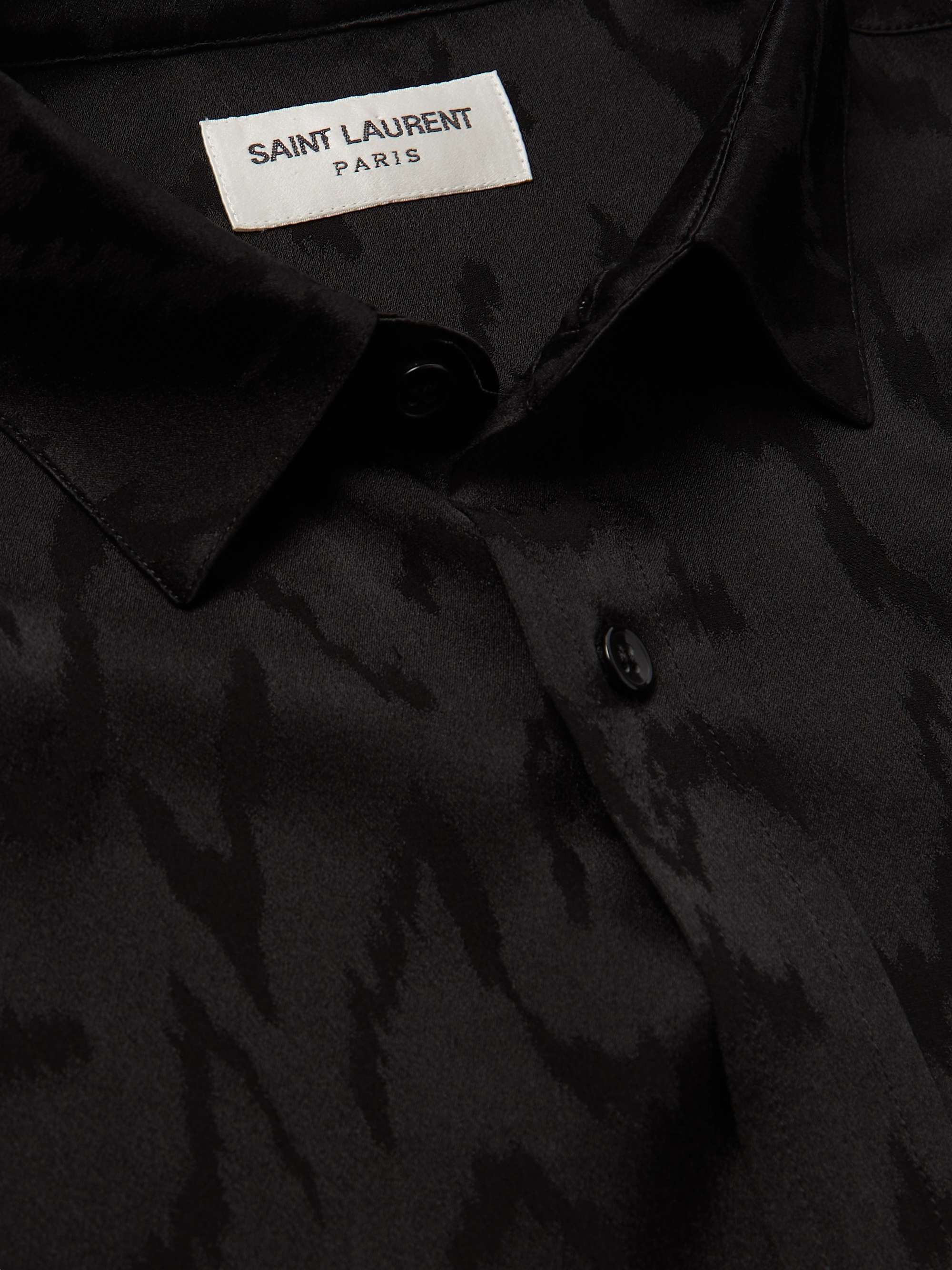 SAINT LAURENT Silk-Jacquard Shirt