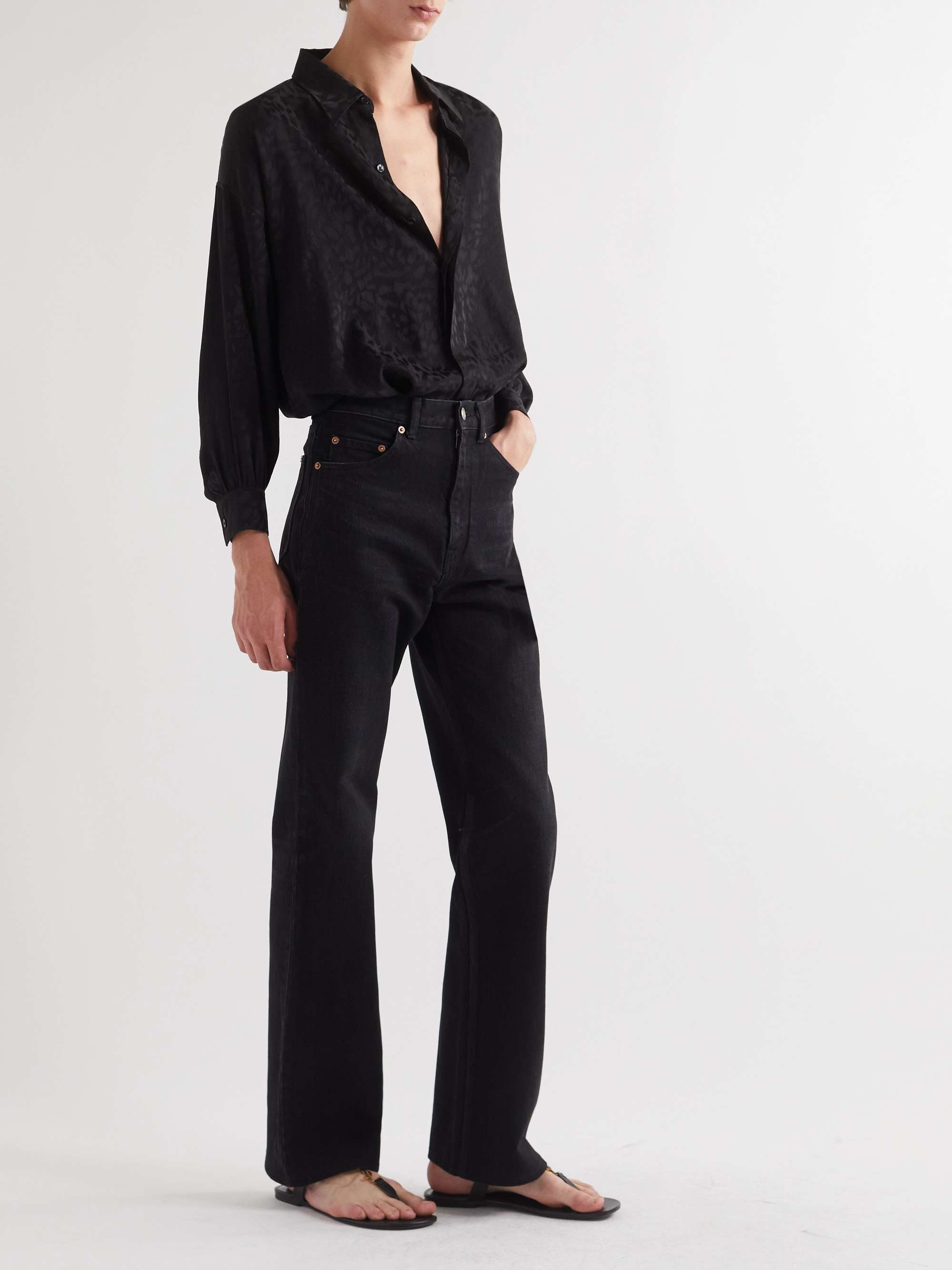 SAINT LAURENT Silk-Jacquard Shirt